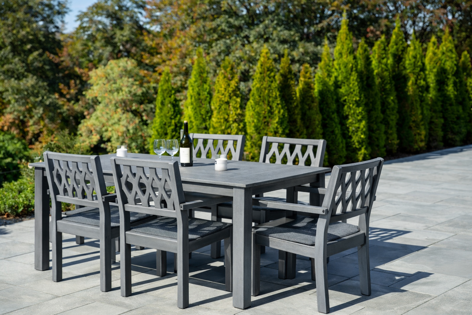 Seaside Greenwich Dining Table 35″ x 70″ – Modern Outdoor Patio Table