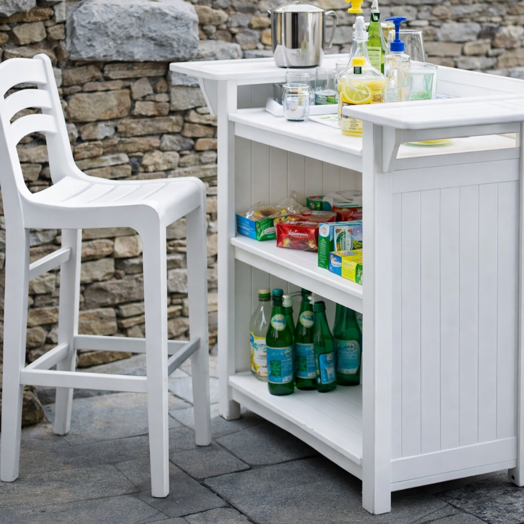 Seaside Charleston Bar Chair – Elegant Outdoor Bar Height Seating