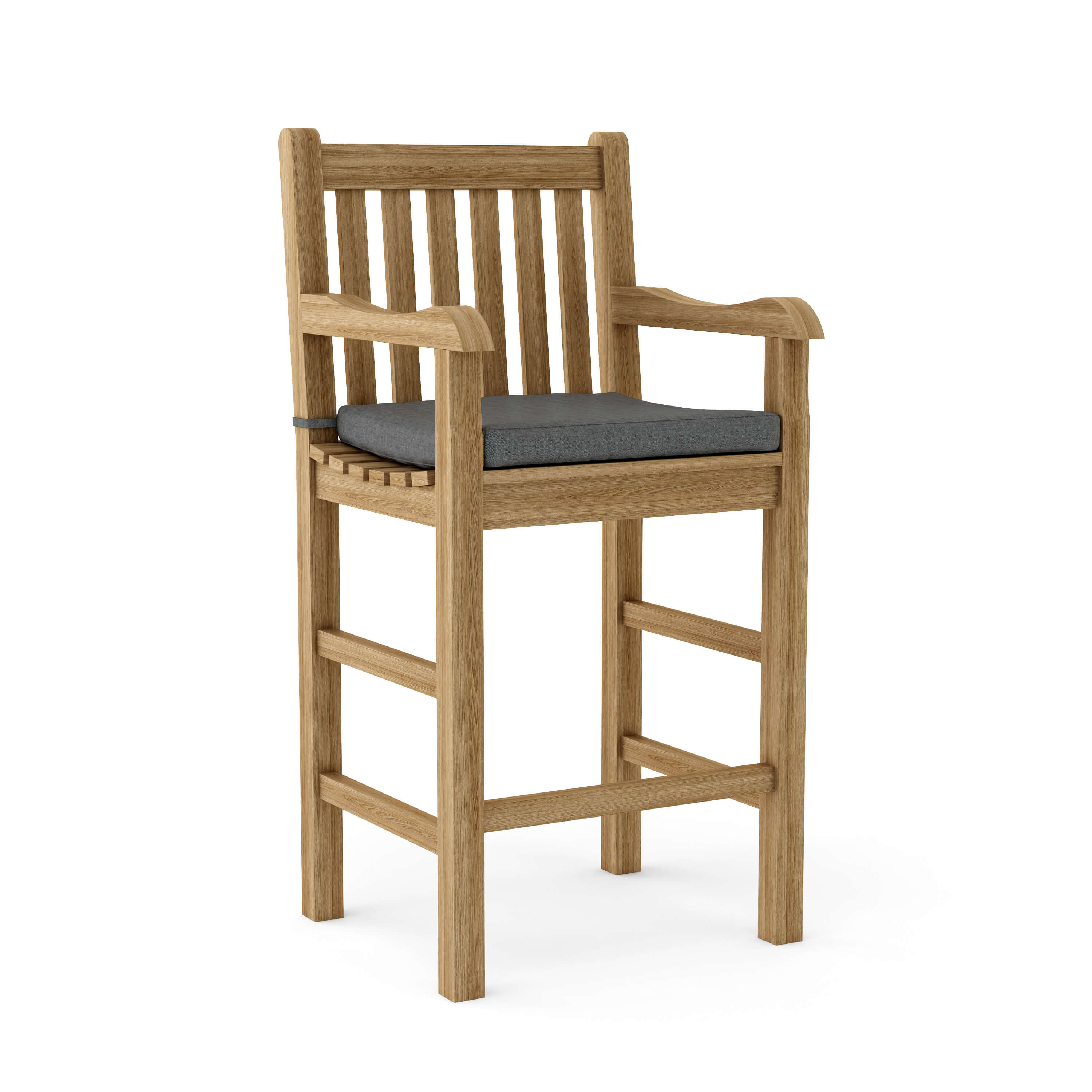 Anderson Teak Classic Bar Armchair – Solid Teak Outdoor Bar Seating