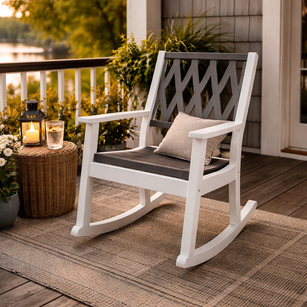 Seaside Greenwich Rocker Diamond – Modern Outdoor Patio Rocking Chair