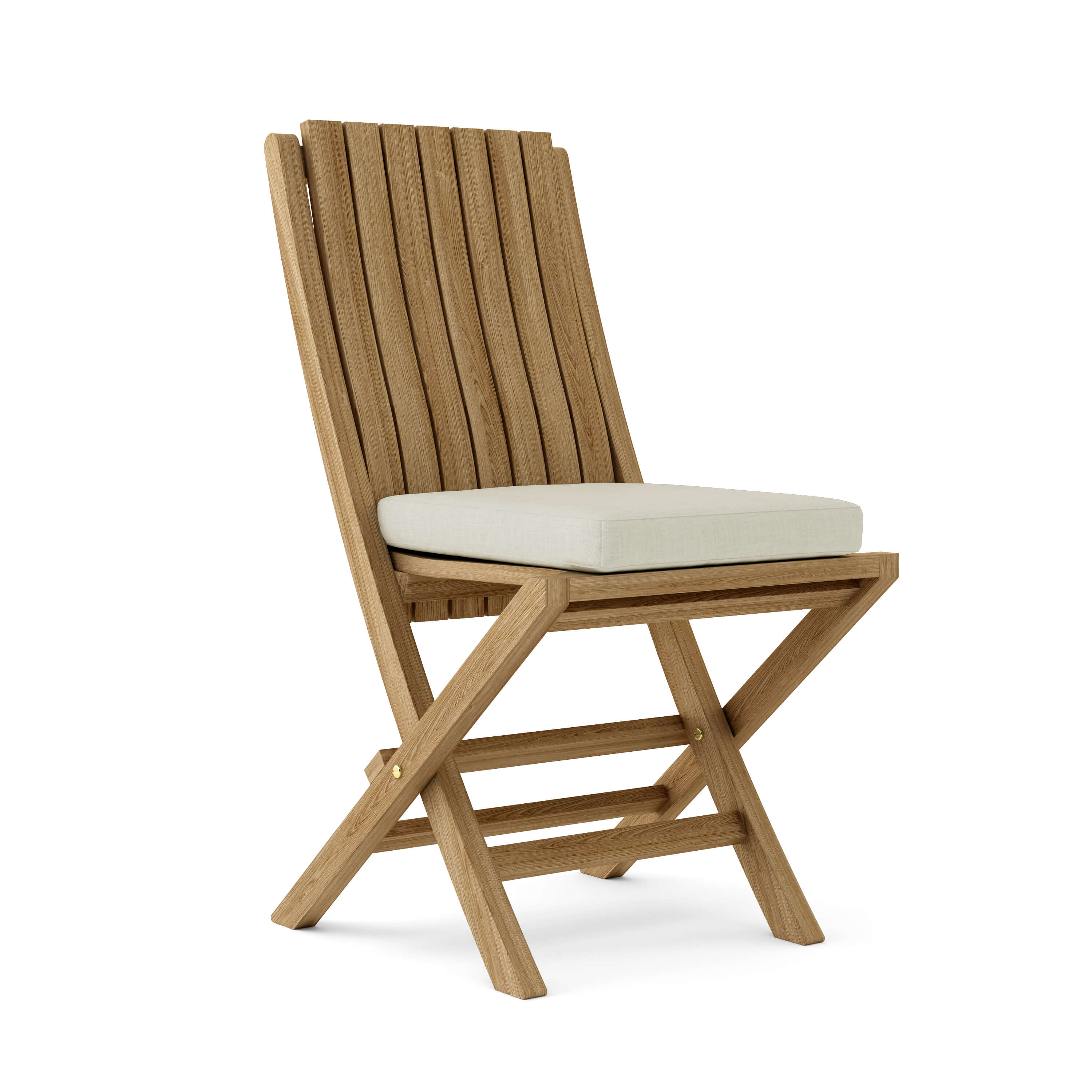 Anderson Teak Comfort Folding Chair (2-PC) – Ergonomic Teak Outdoor Seating
