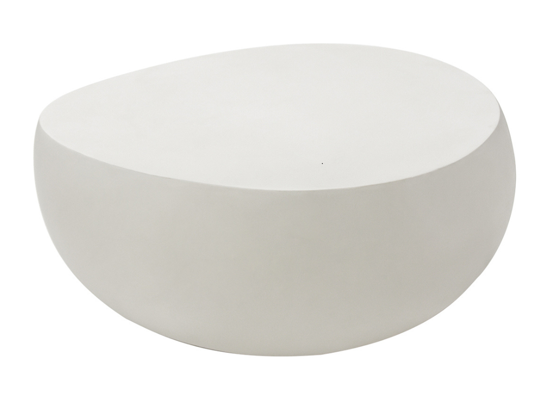Elementi Ikaria 42″ Egg Shape Concrete Coffee Table