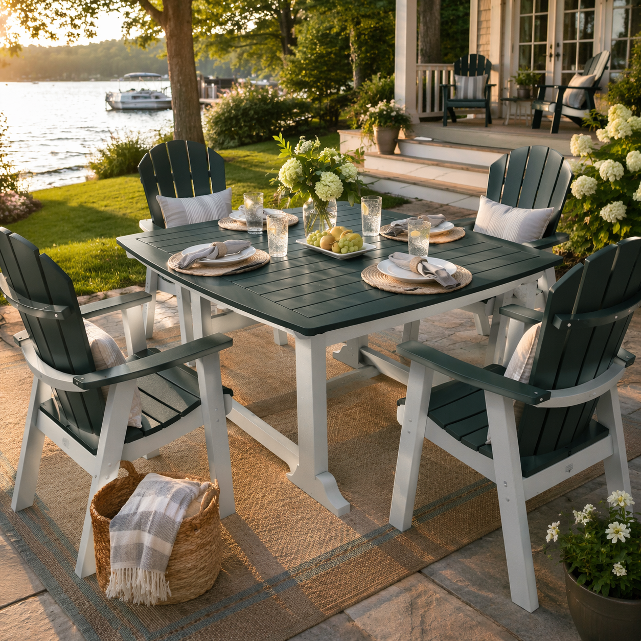 Seaside Portsmouth 56″ Square EnviroWood Outdoor Dining Table