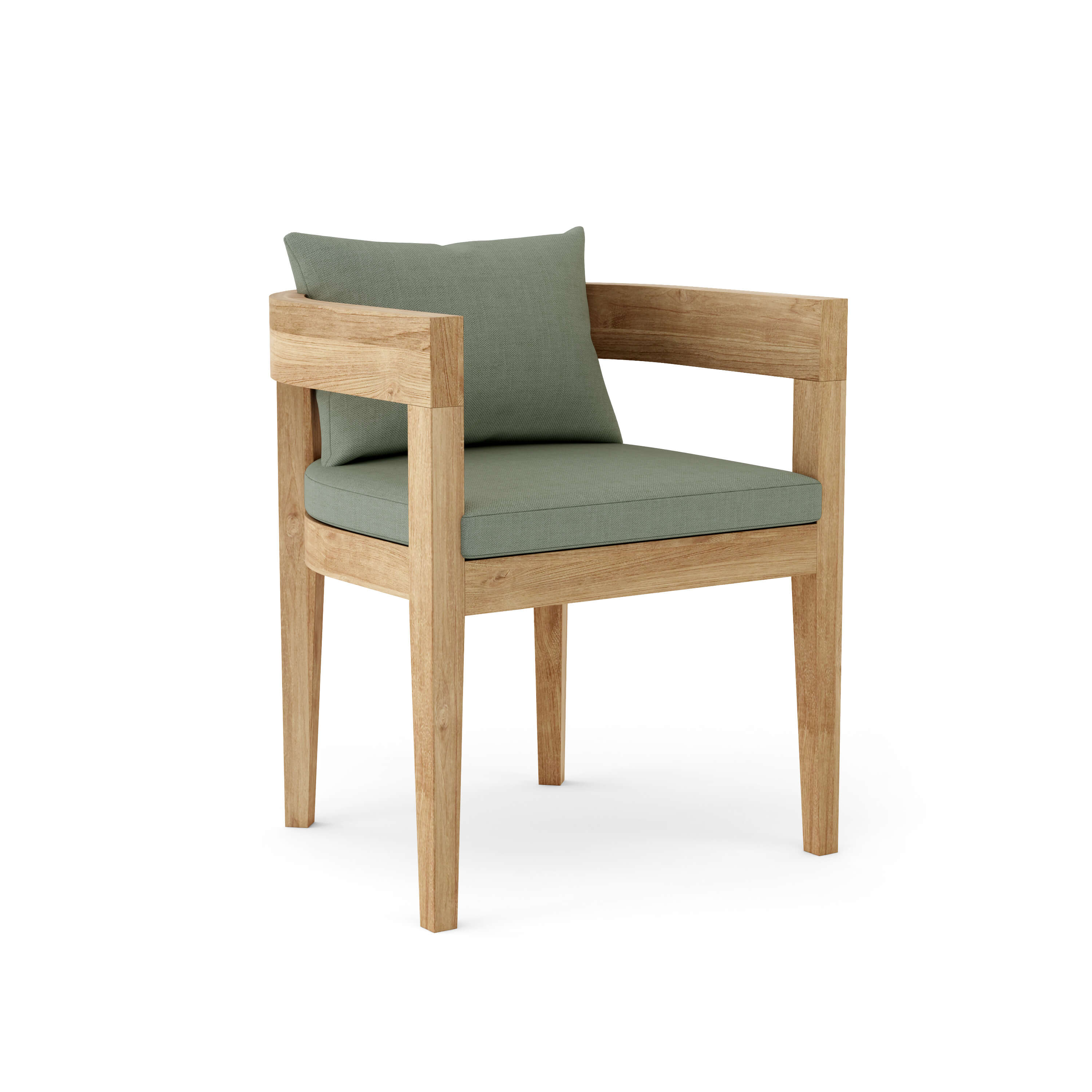 Anderson Teak Coronado Dining Armchair – Teak Outdoor Dining Seating with Cushions