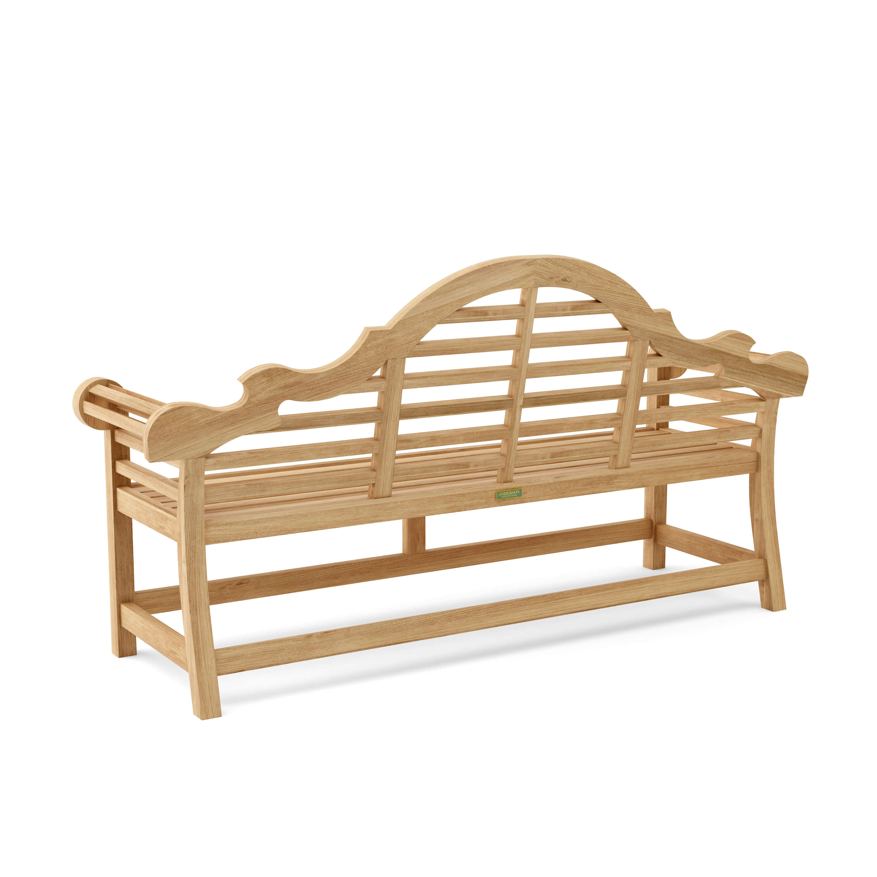 Anderson Teak Marlborough 3-Seater Bench – Lutyens Style Solid Teak Outdoor Garden Bench