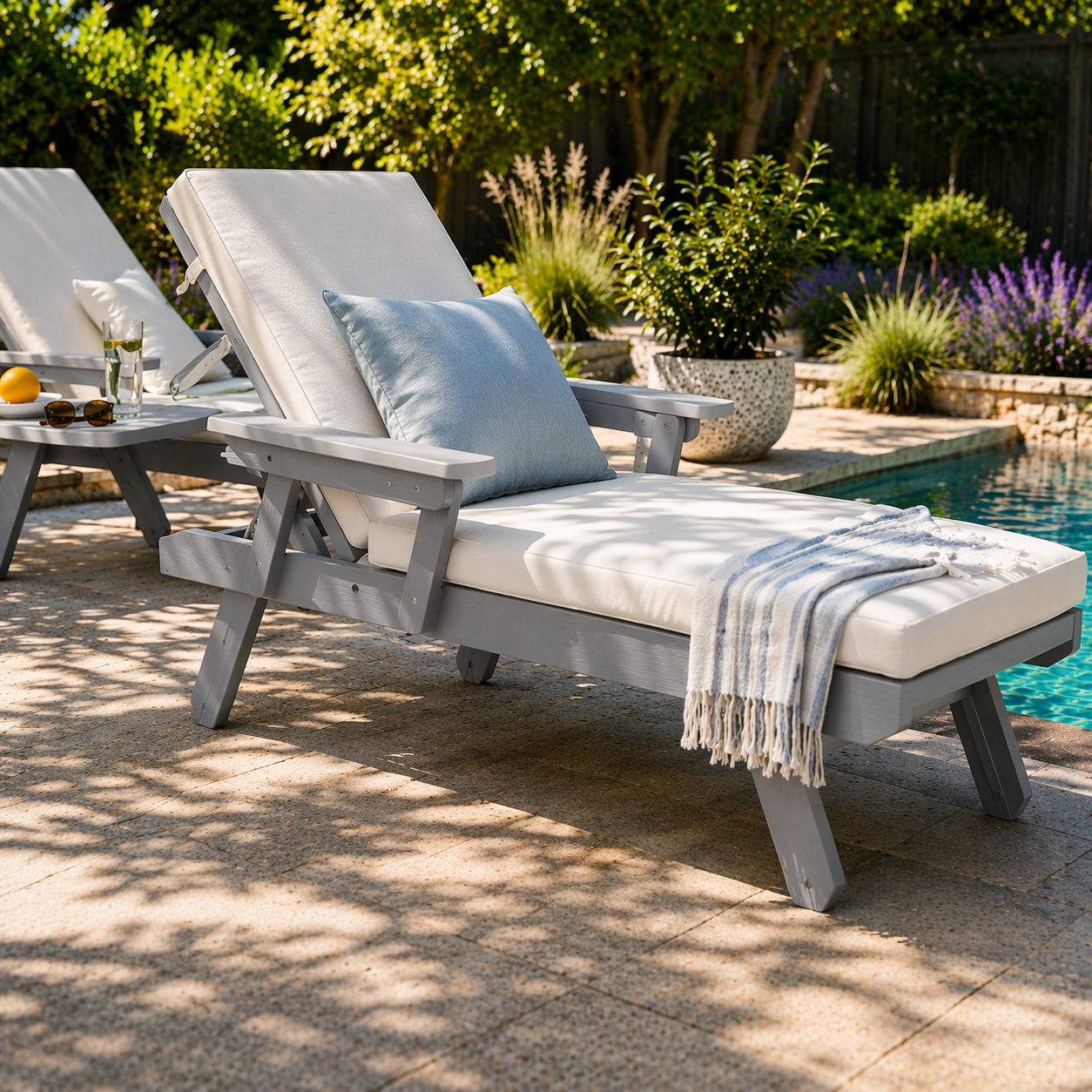 Seaside Kingston Chaise Folding Arm Kit – Outdoor Lounge Chair Accessory