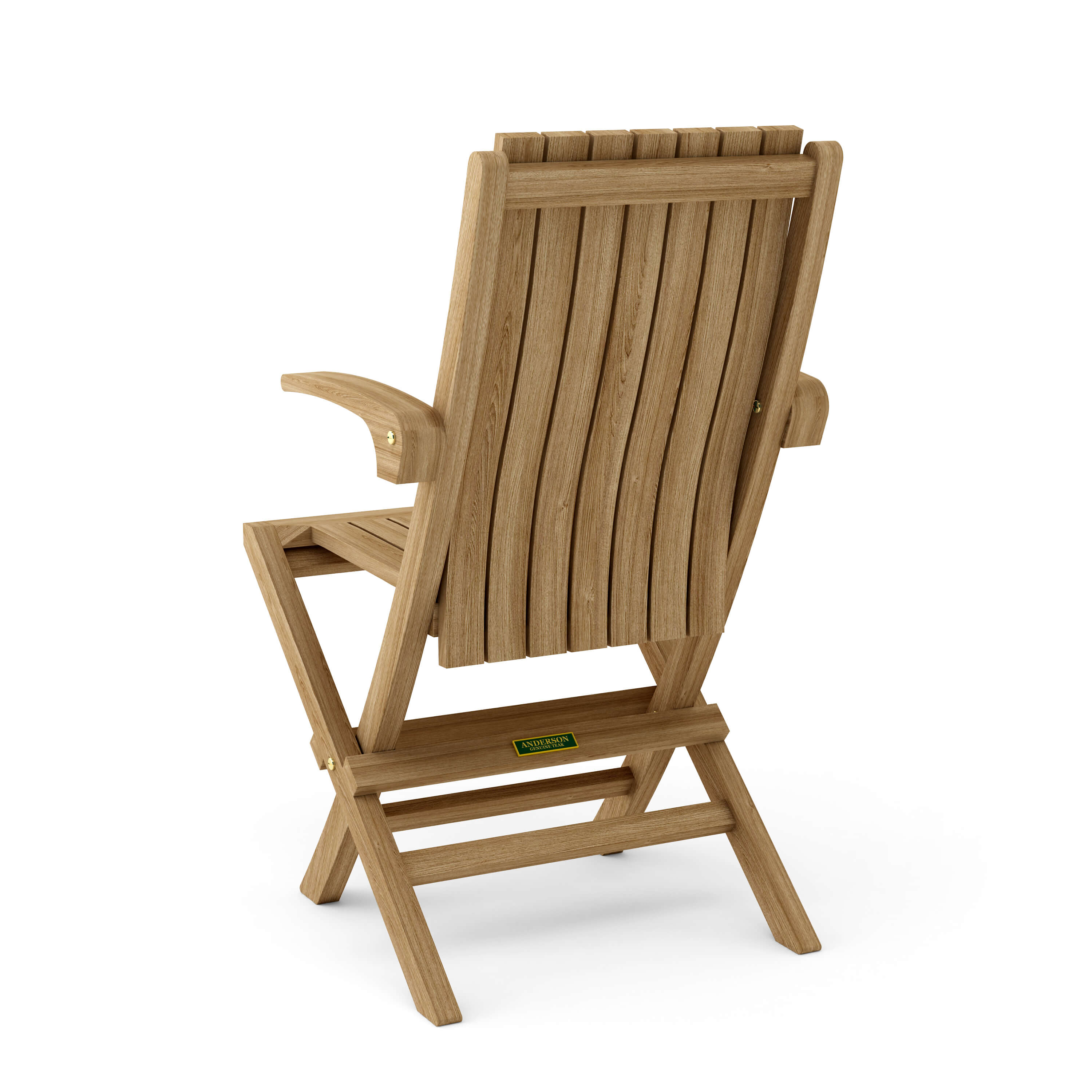 Anderson Teak Comfort Folding Armchair (2-PC) – Ergonomic Teak Outdoor Seating