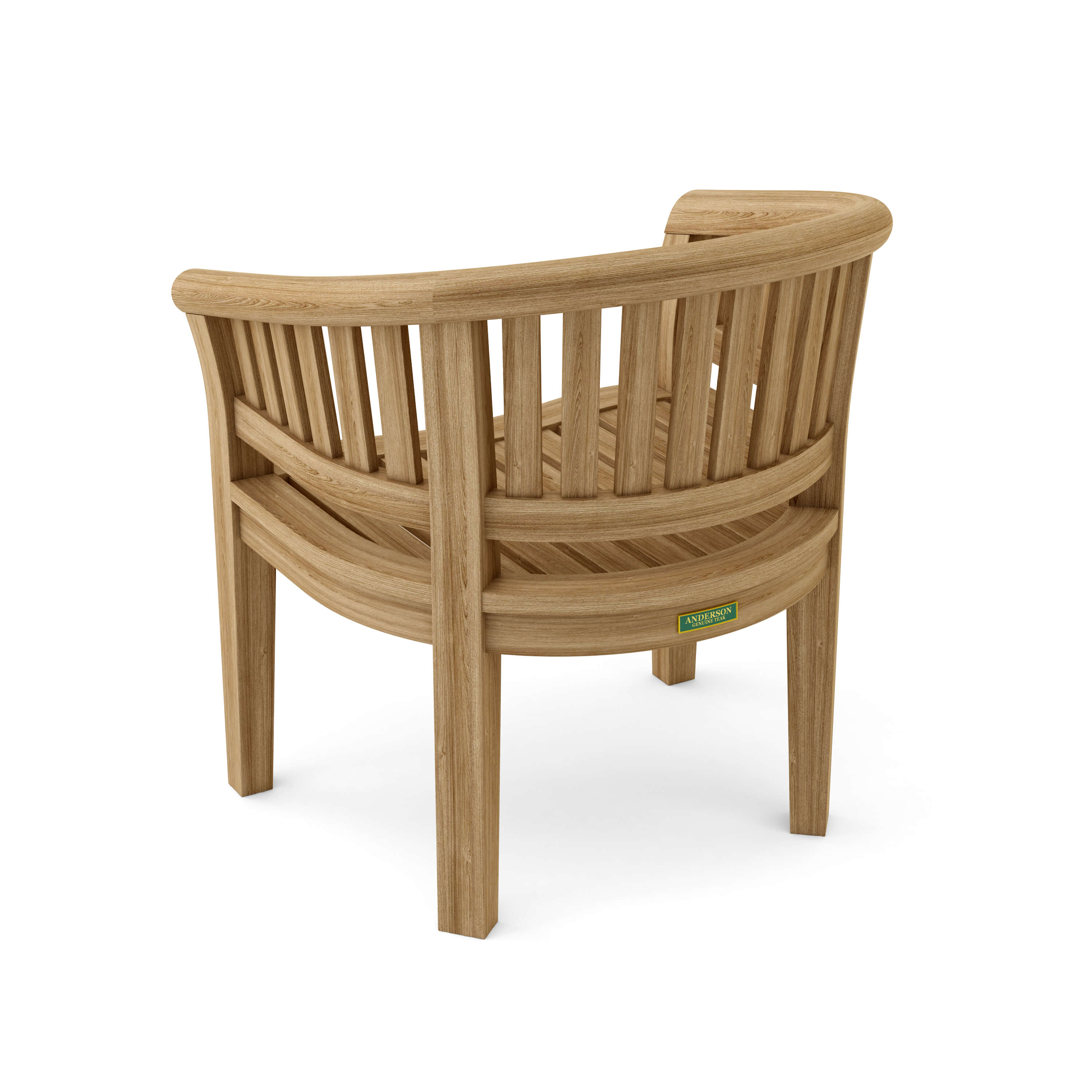 Anderson Teak Curve Dining Armchair Extra Thick – Heavy Duty Teak Outdoor Seating