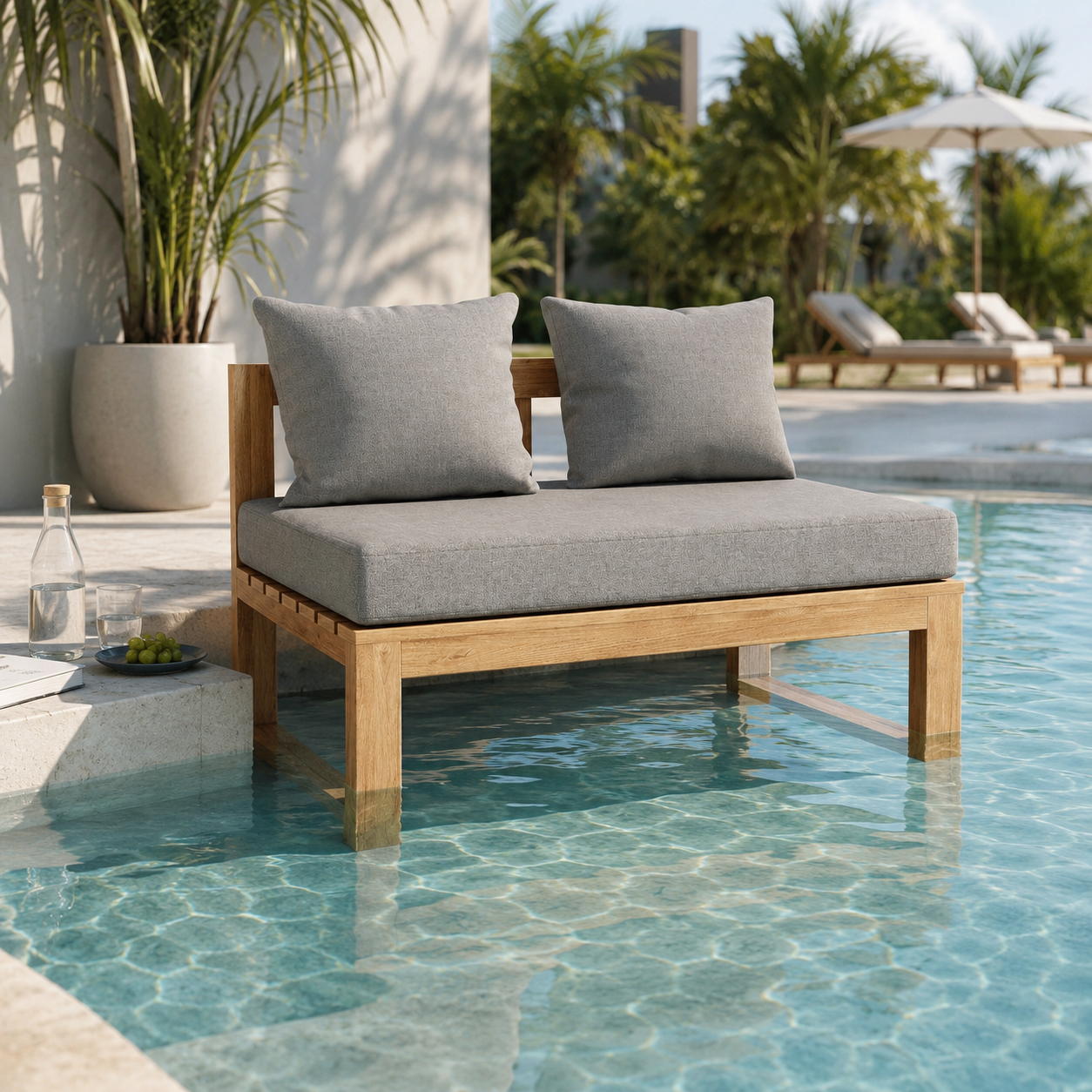 Anderson Teak Straight Modular Deep Seating BH-808S Bench