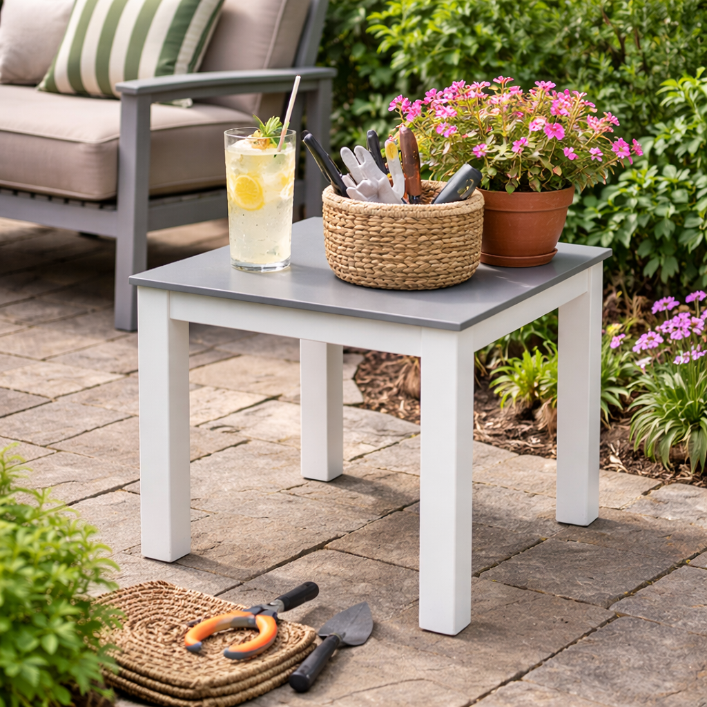 Seaside Greenwich Bar Table 36″ – Modern Outdoor Bar Height Table