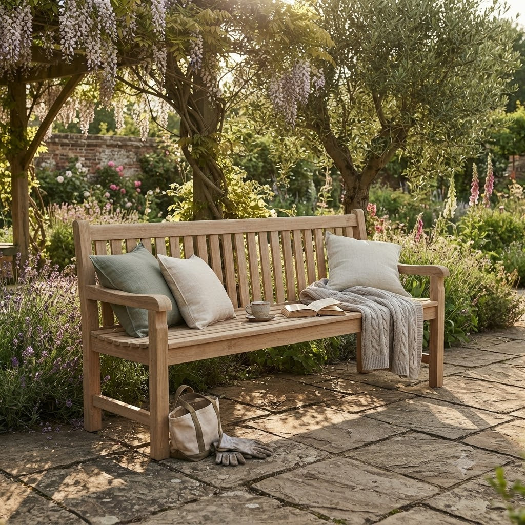 Anderson Teak Classic 4-Seater Bench – Solid Teak Outdoor Garden Bench