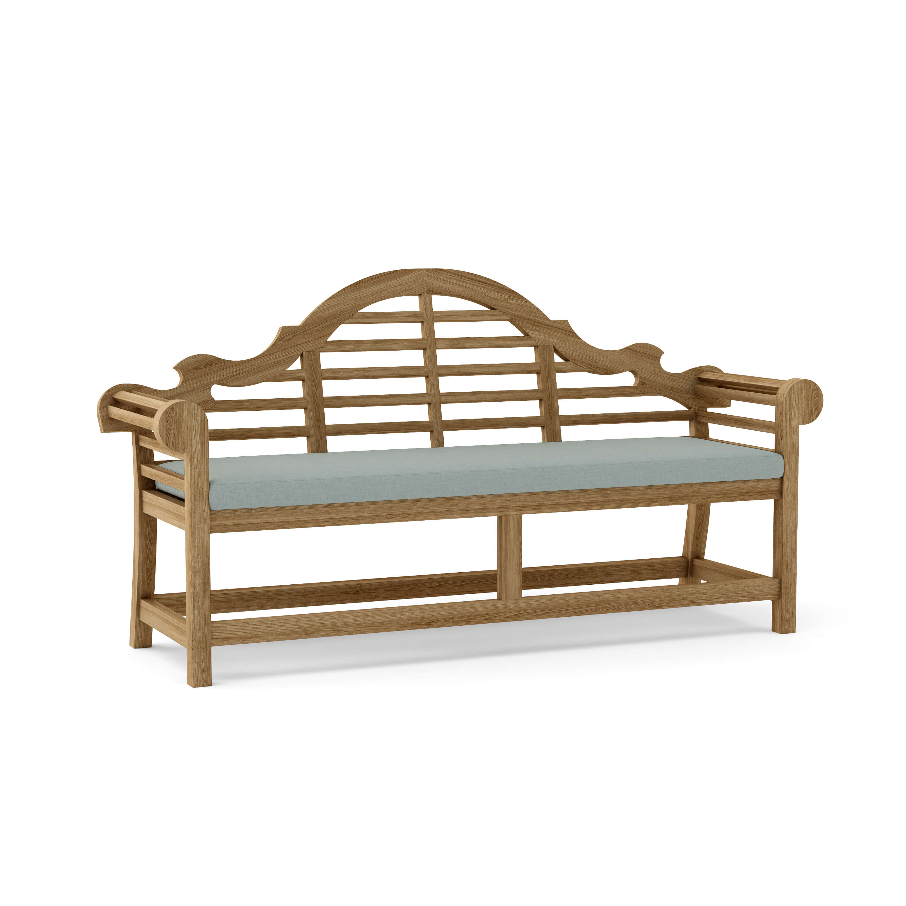 Anderson Teak Marlborough 3-Seater Bench – Lutyens Style Solid Teak Outdoor Garden Bench