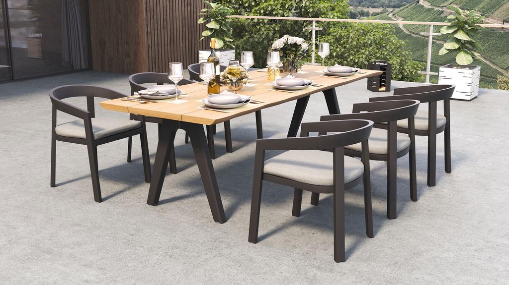 Vento Aluminium Dining Chair - Ambiance Image~~