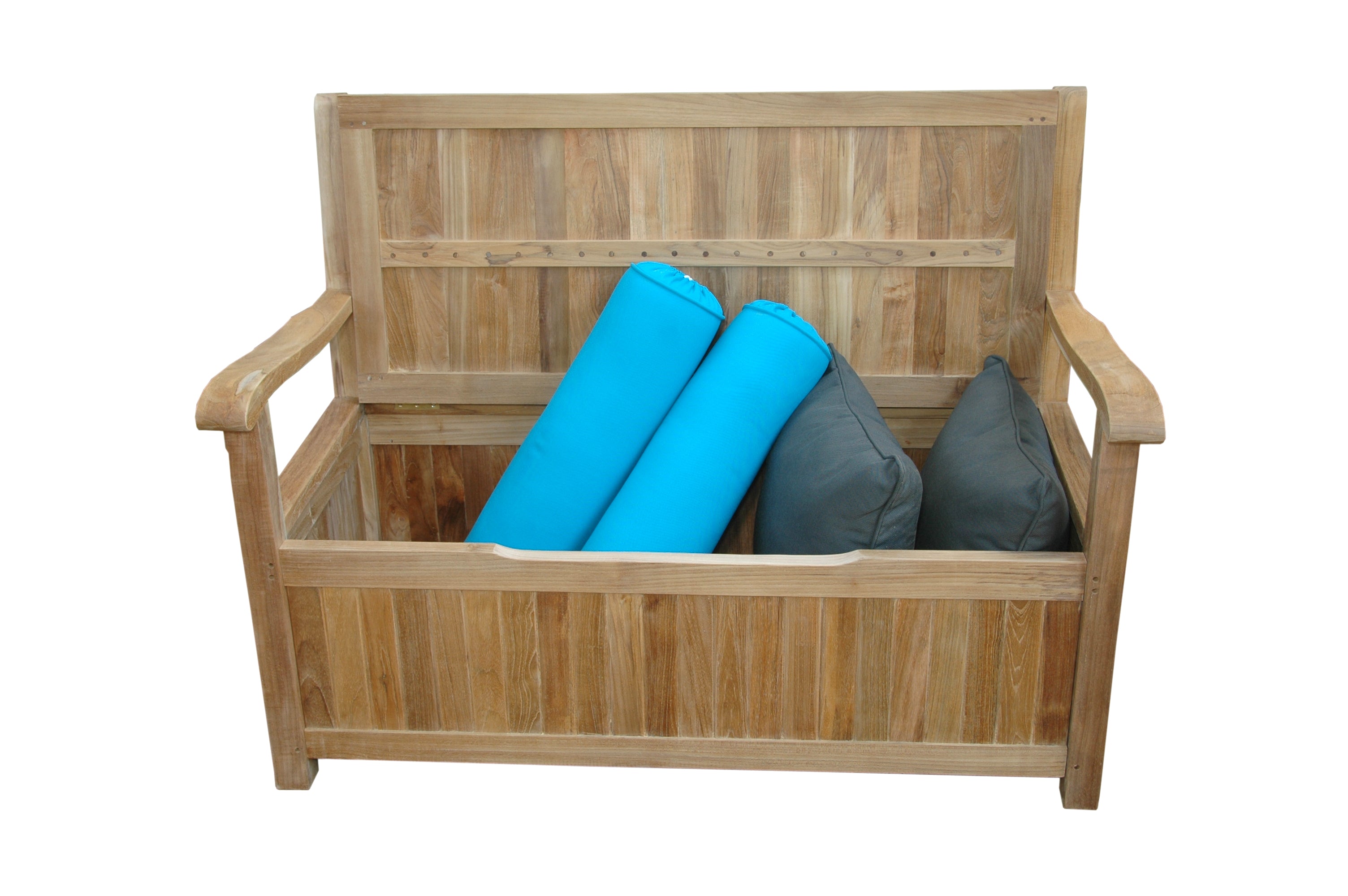 Anderson Teak Del-Amo Storage Bench – Solid Teak Outdoor Bench with Hidden Storage