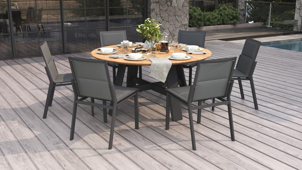 Octa Round Dining Table 150 Alu - Ambiance Image~~
