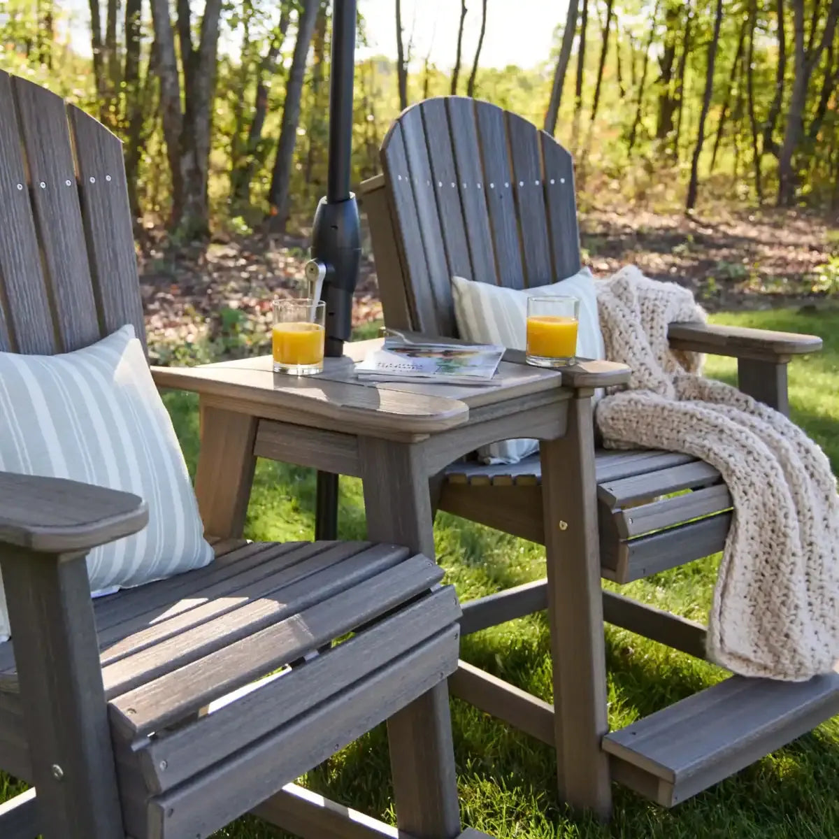 LuxCraft – Balcony Tete-A-Tete Table – Compact Outdoor Companion Table