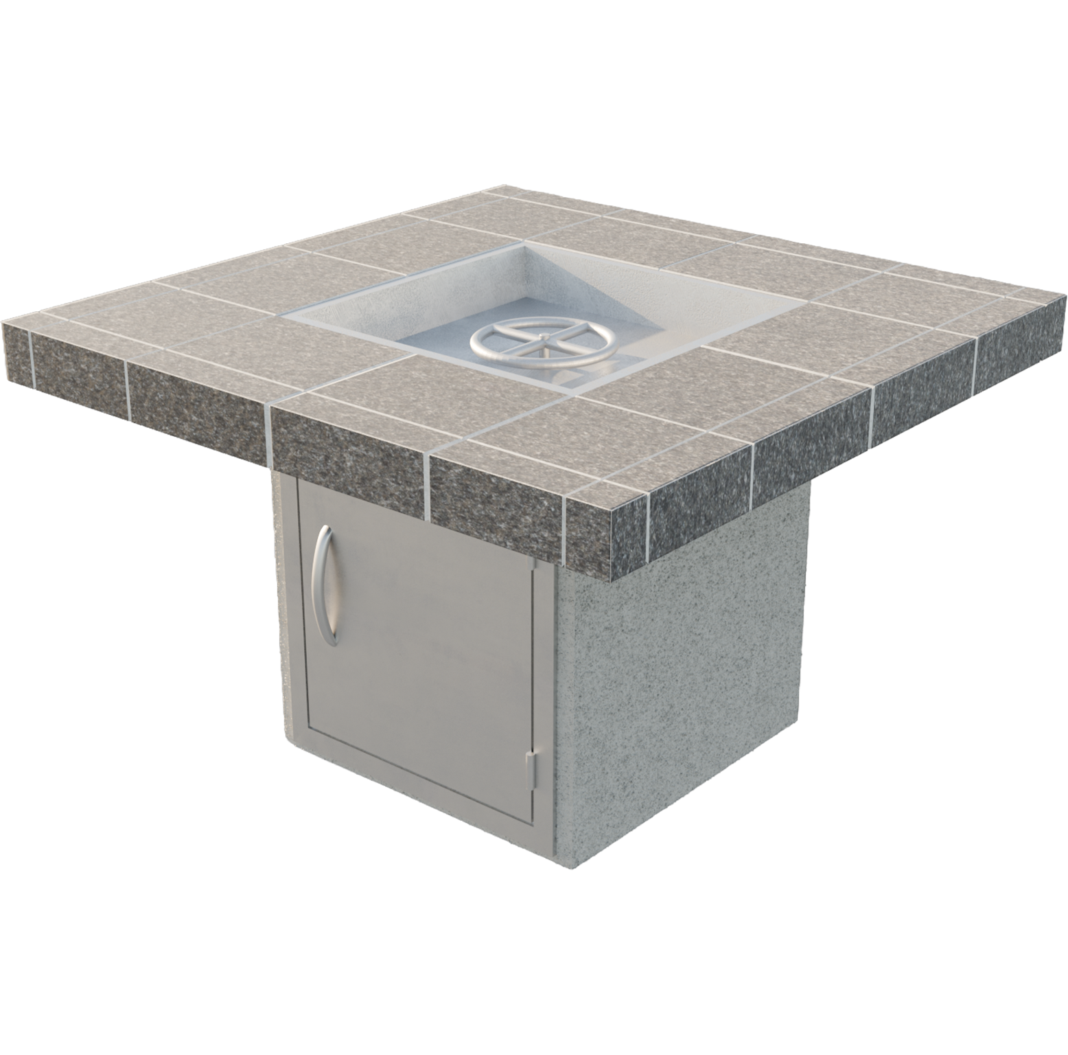 Cal Flame Mesa Contemporary Outdoor Gas Fire Pit – 90,000 BTU Patio Fire Table