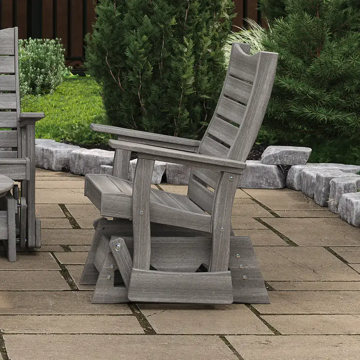 LuxCraft – 2′ Contour Glider Chair – Ergonomic Outdoor Patio Glider