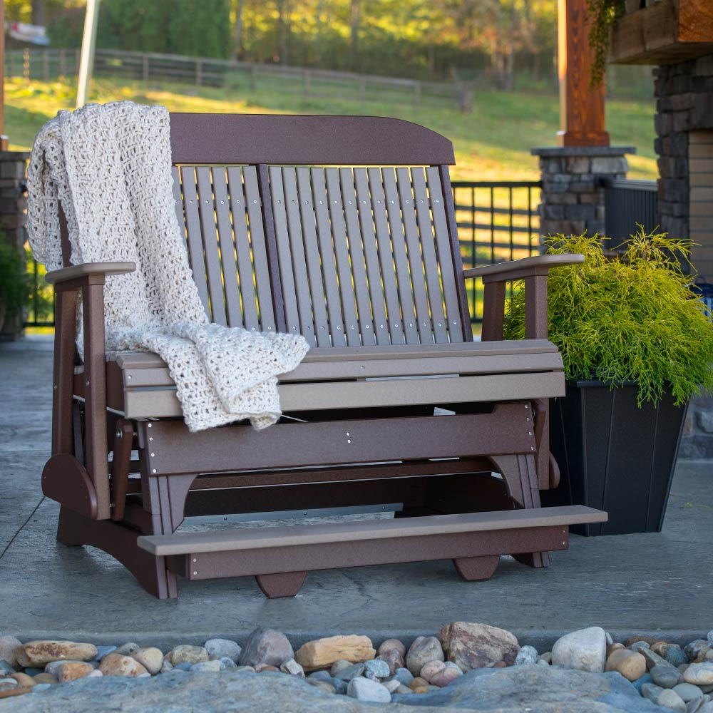 Classic – 4′ Outdoor Glider Bench – Comfortable Two-Seat Patio Rocker