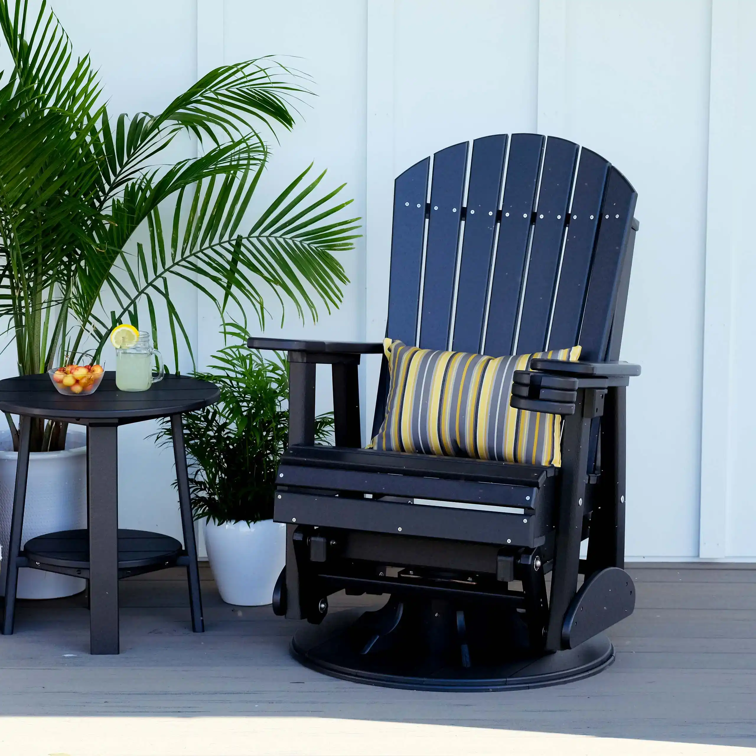 LuxCraft – 2′ Adirondack Swivel Glider – 360° Outdoor Glider Chair