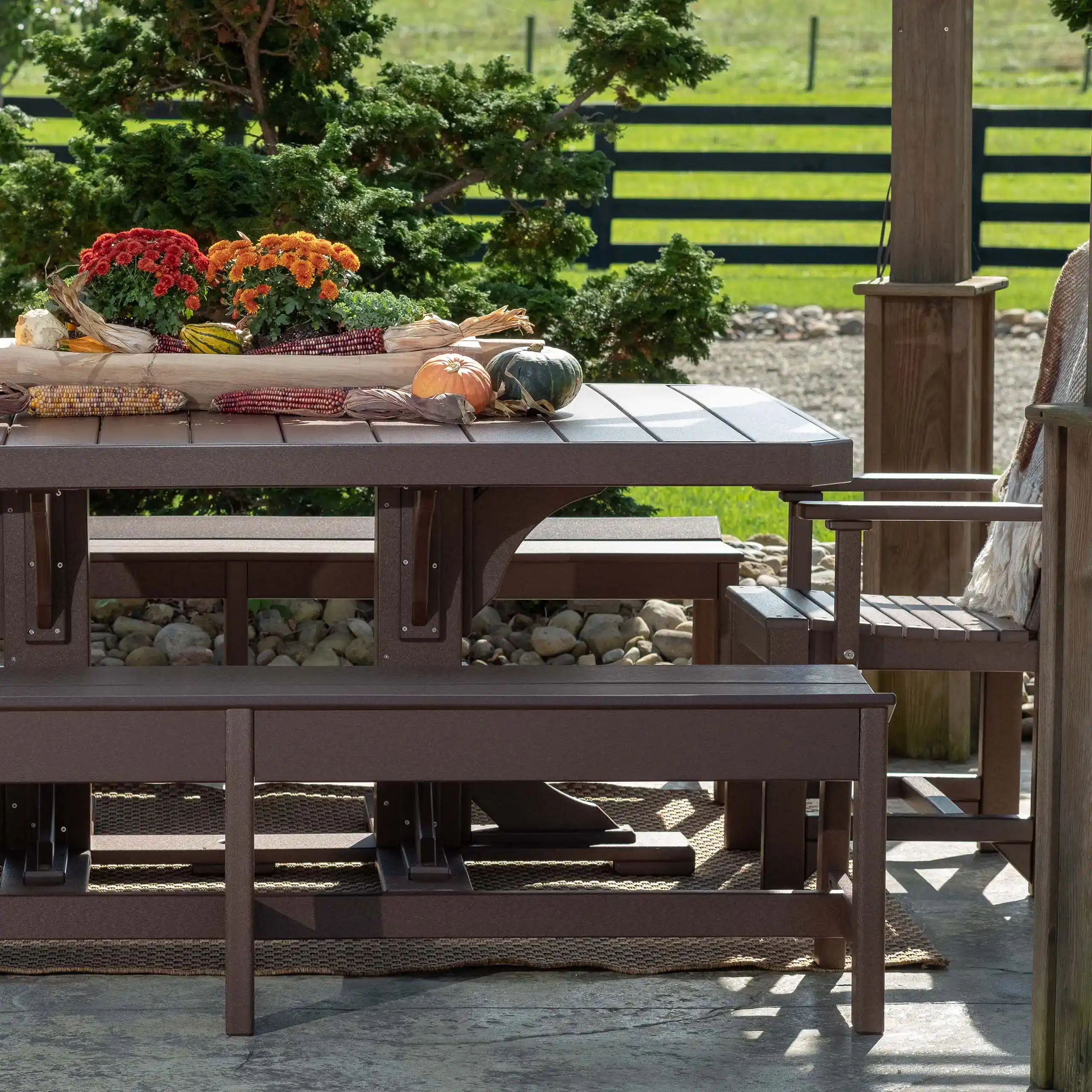 LuxCraft – 4′ x 6′ Rectangular Dining Table – Large Outdoor Table for Six