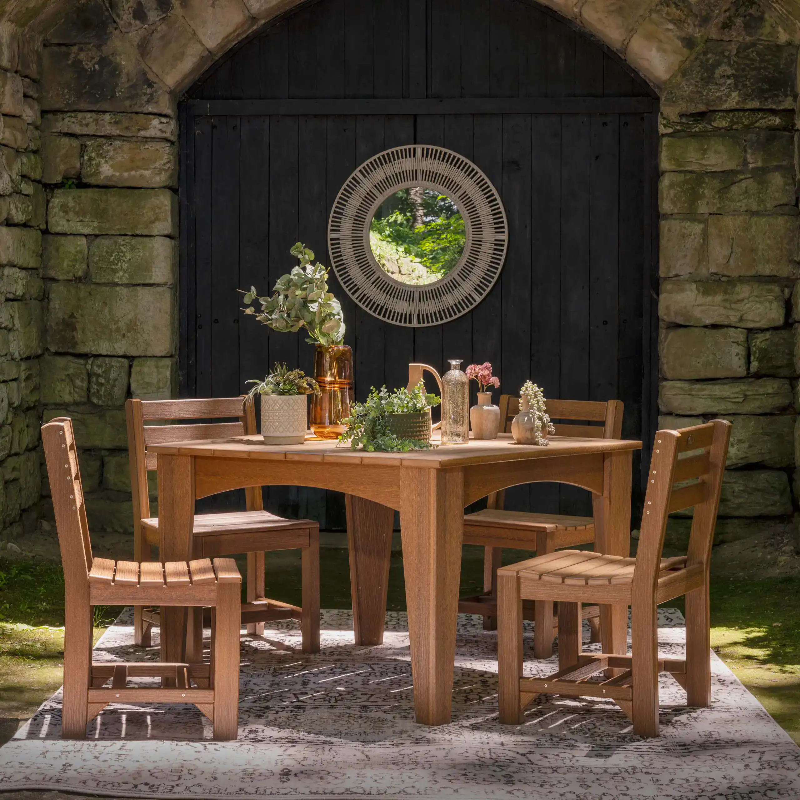 LuxCraft – 44″ Square Island Dining Table – Outdoor Table for Four Guests