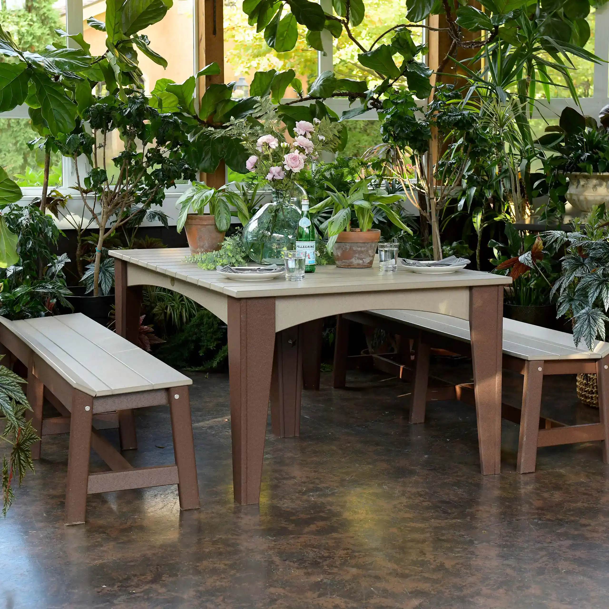 LuxCraft – Island Dining Table 44″ x 72″ – Modern Outdoor Table for Six