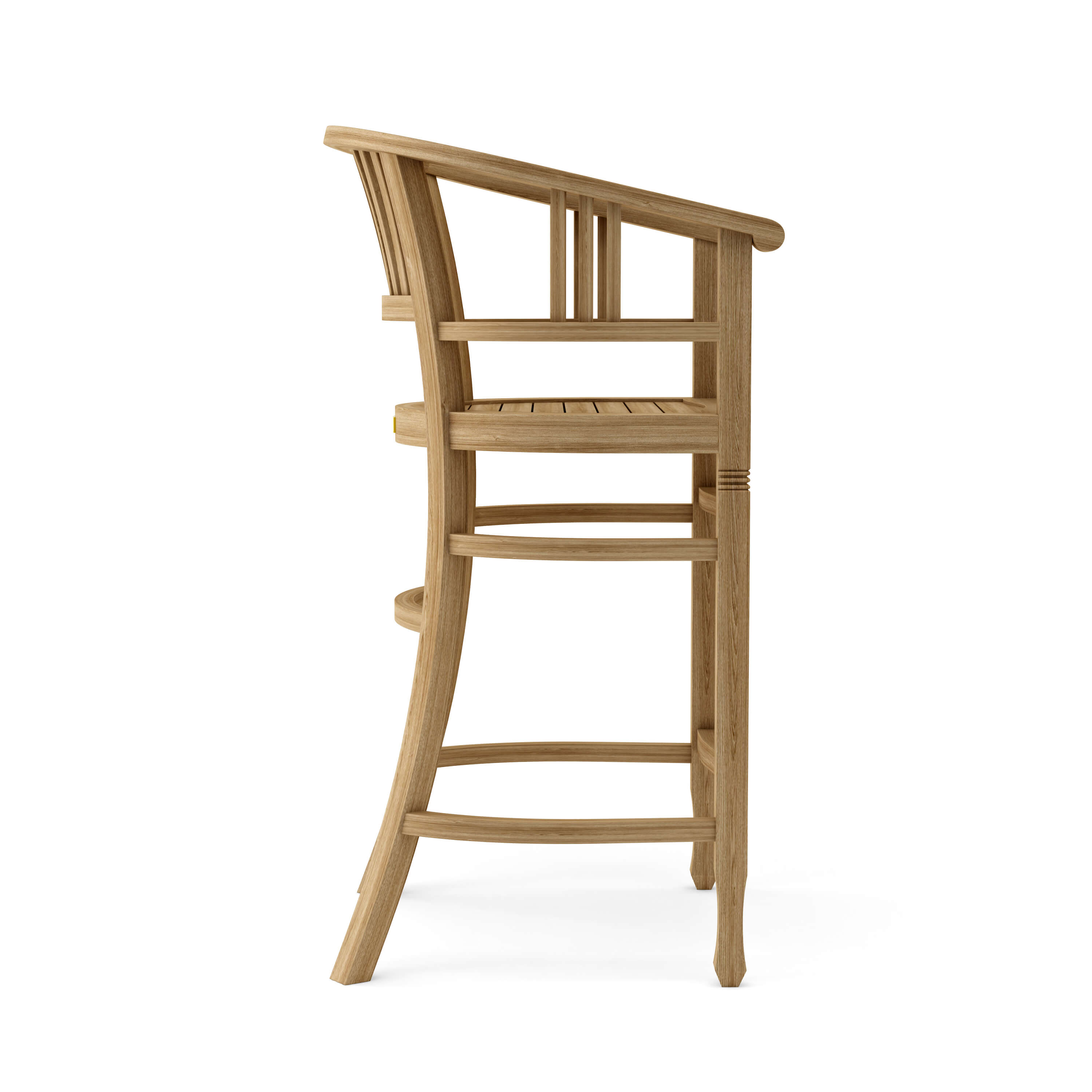 Anderson Teak Captain Bar Chair – Solid Teak Outdoor Bar Seating