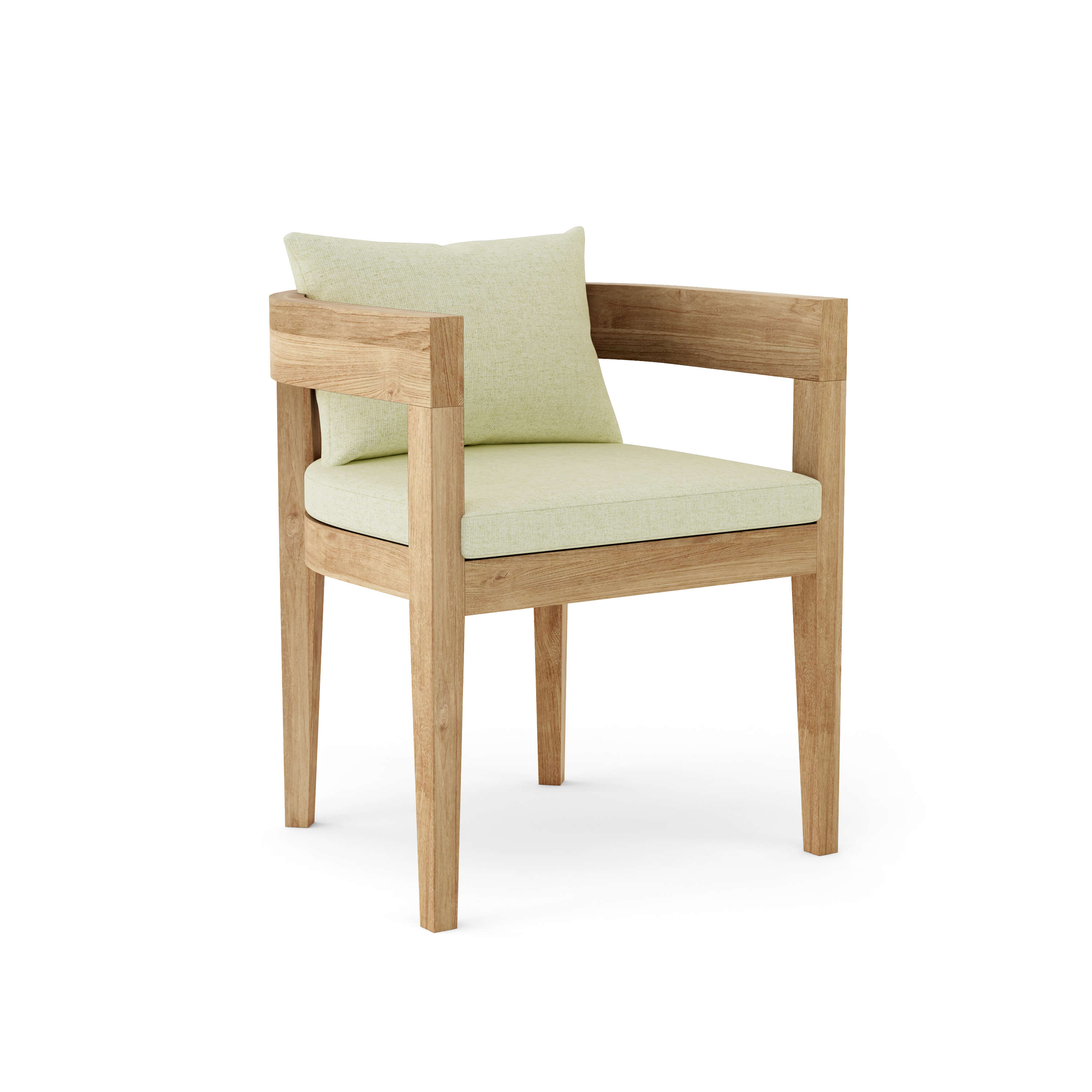 Anderson Teak Coronado Dining Armchair – Teak Outdoor Dining Seating with Cushions