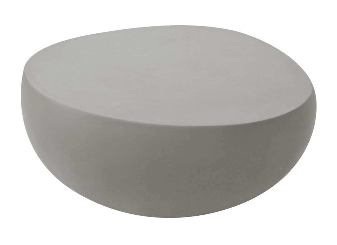 Elementi Ikaria 42″ Egg Shape Concrete Coffee Table