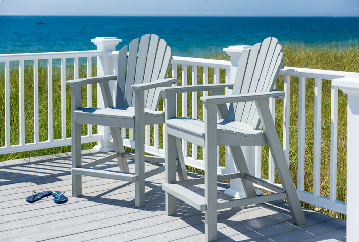 Seaside Adirondack Classic Balcony Chair – Outdoor Balcony Height Seating