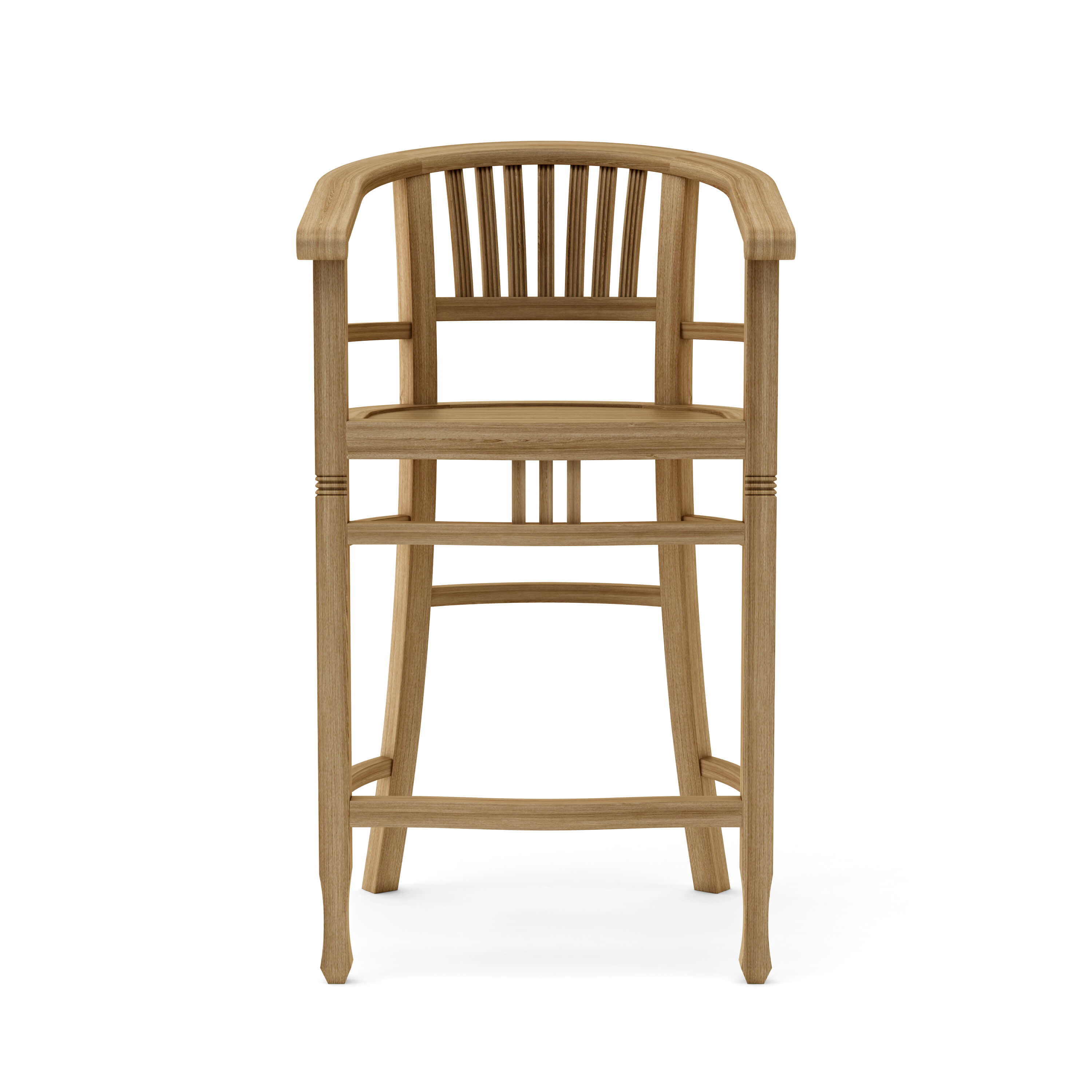 Anderson Teak Captain Bar Chair – Solid Teak Outdoor Bar Seating