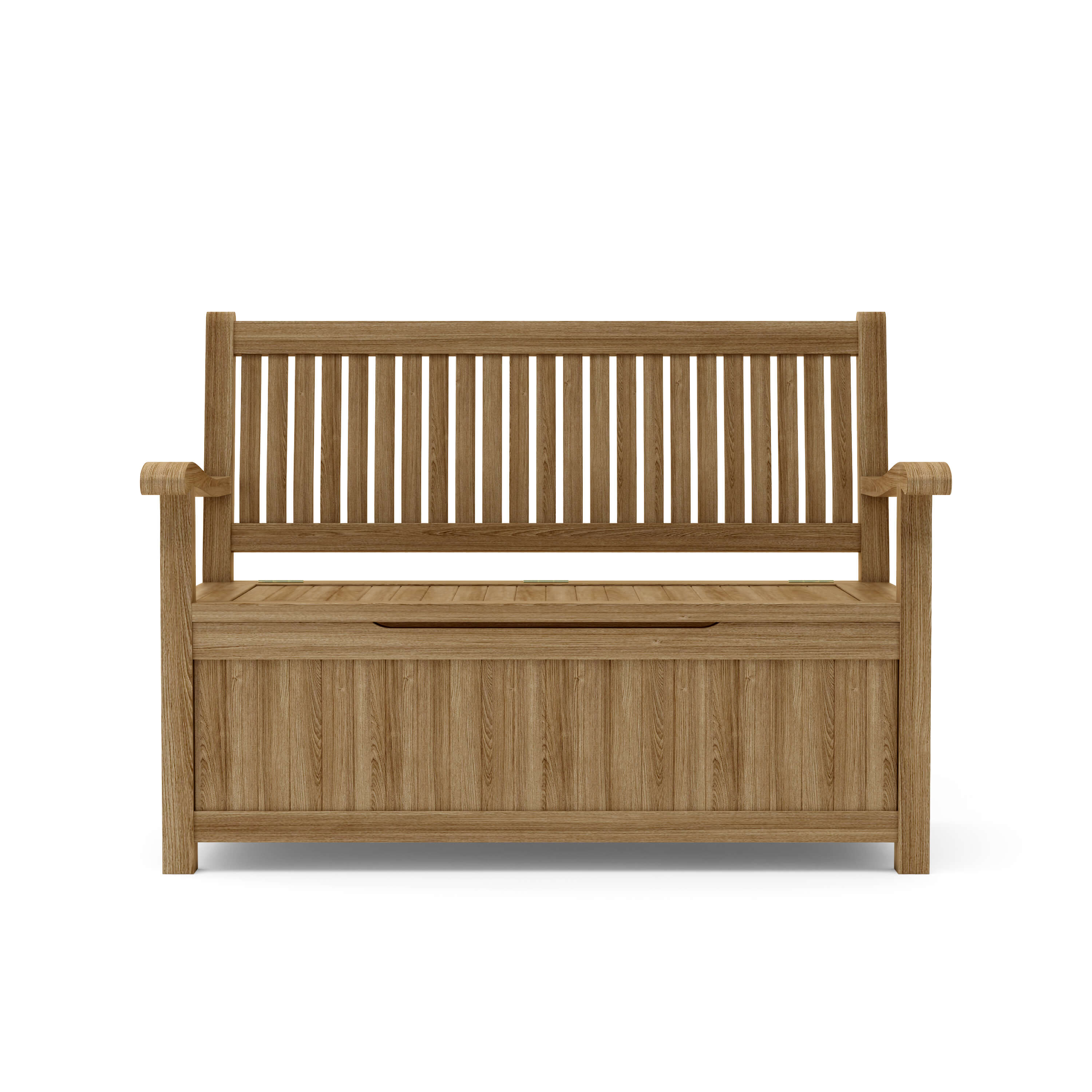 Anderson Teak Del-Amo Storage Bench – Solid Teak Outdoor Bench with Hidden Storage