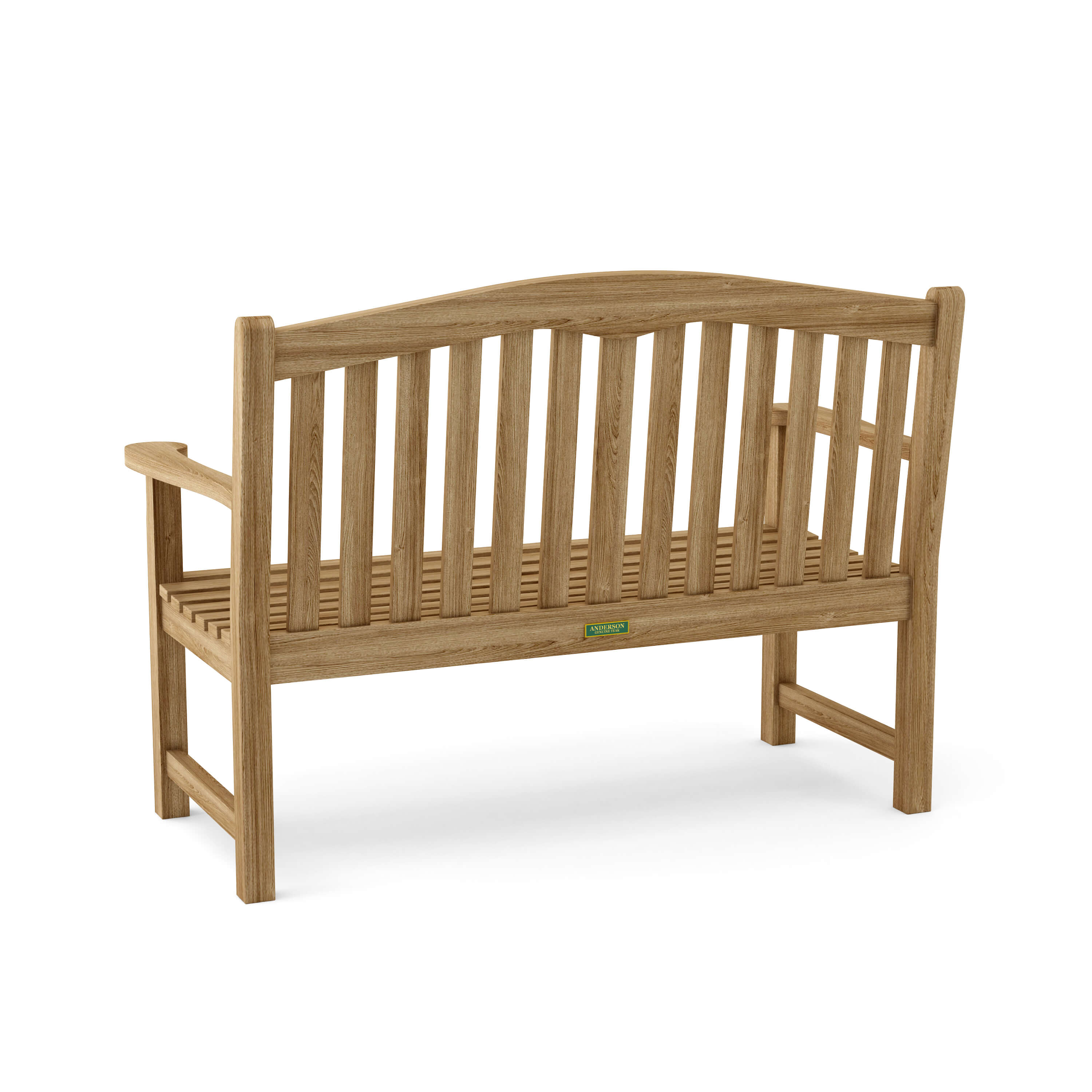 Anderson Teak Rose 50″ Round Bench – Hand-Carved Solid Teak Outdoor Garden Bench