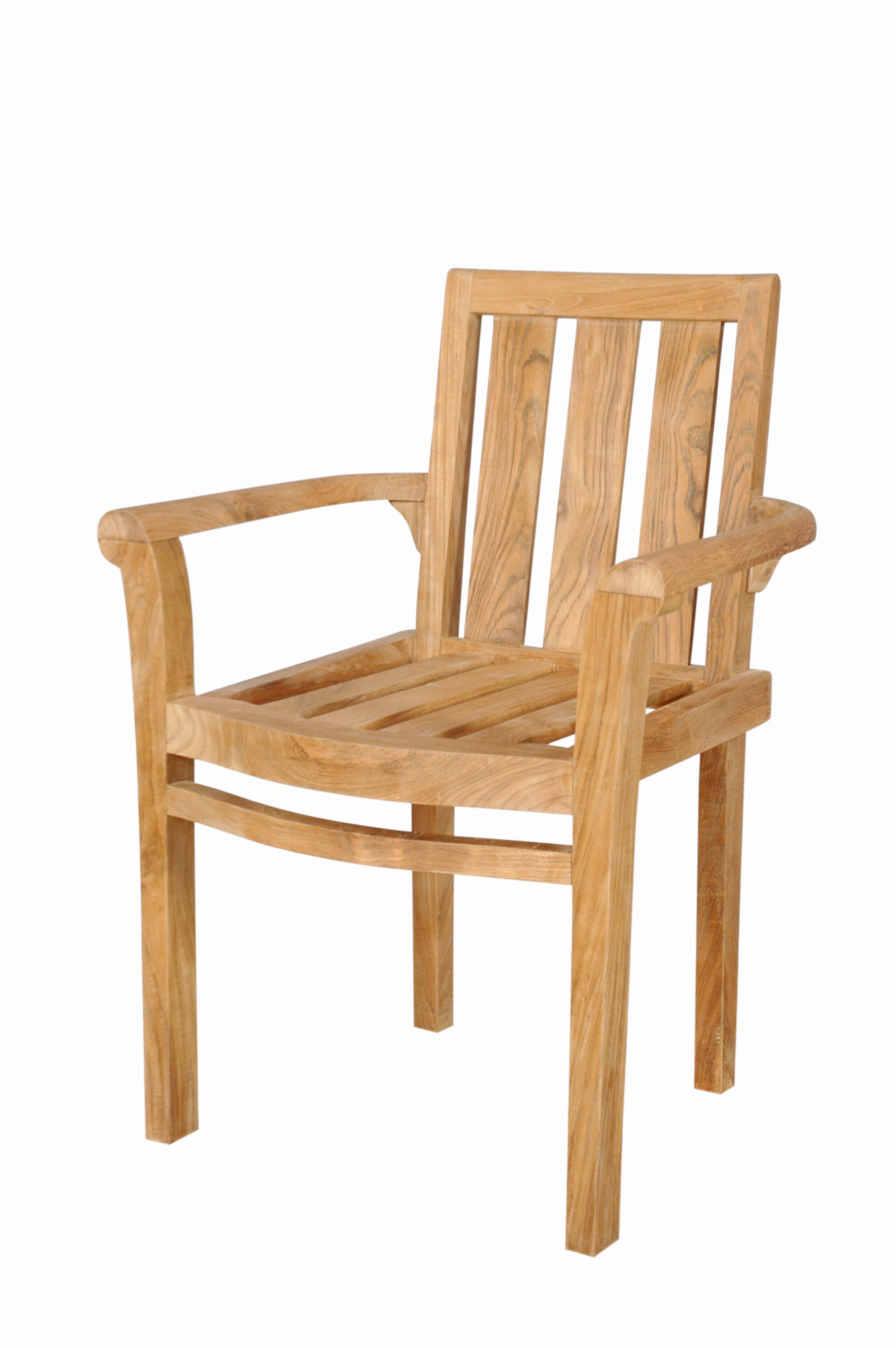 Anderson Teak Classic Stacking Armchair (4-PCS) – Solid Teak Outdoor Seating