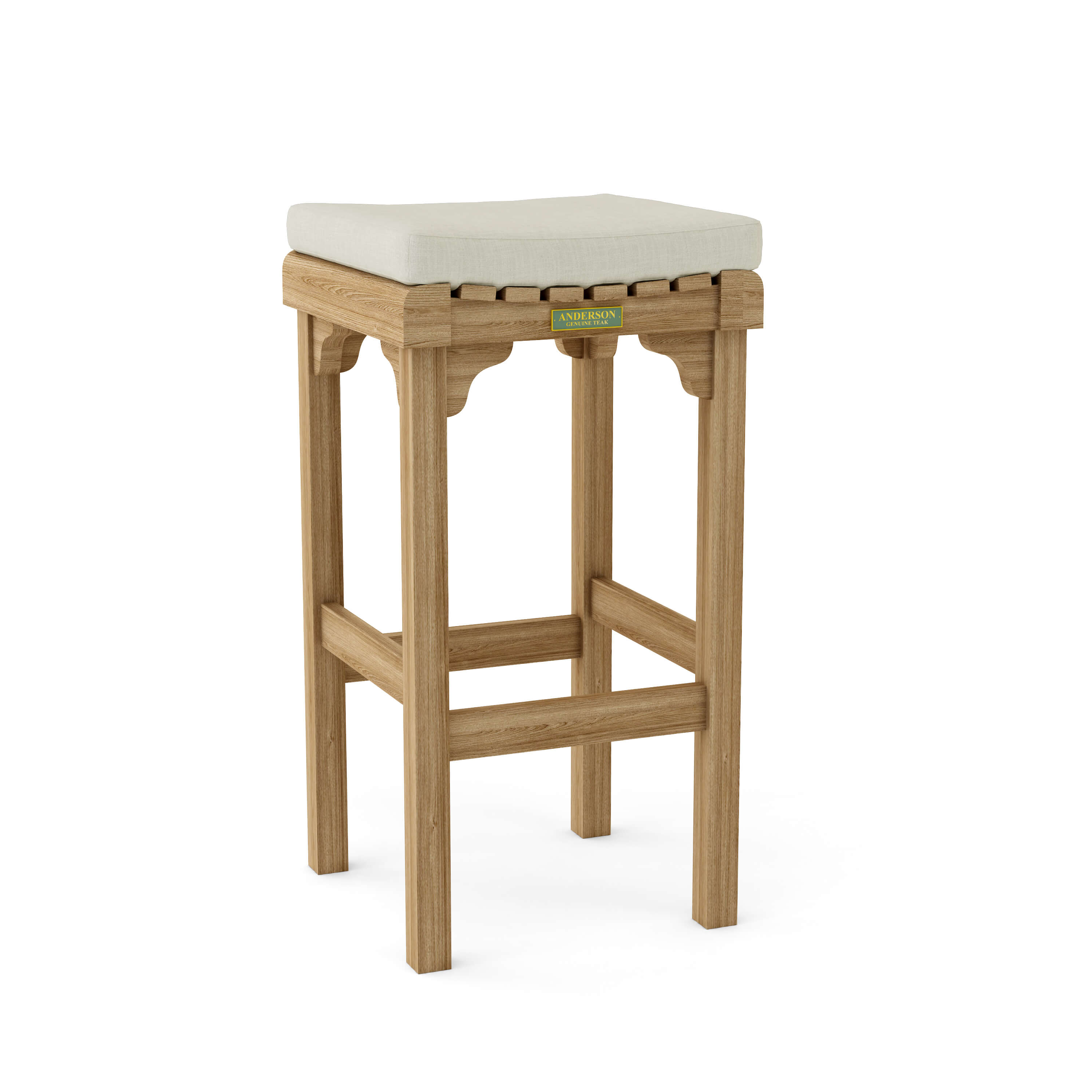 Anderson Teak Montego Backless Bar Chair – Teak Outdoor Bar Stool