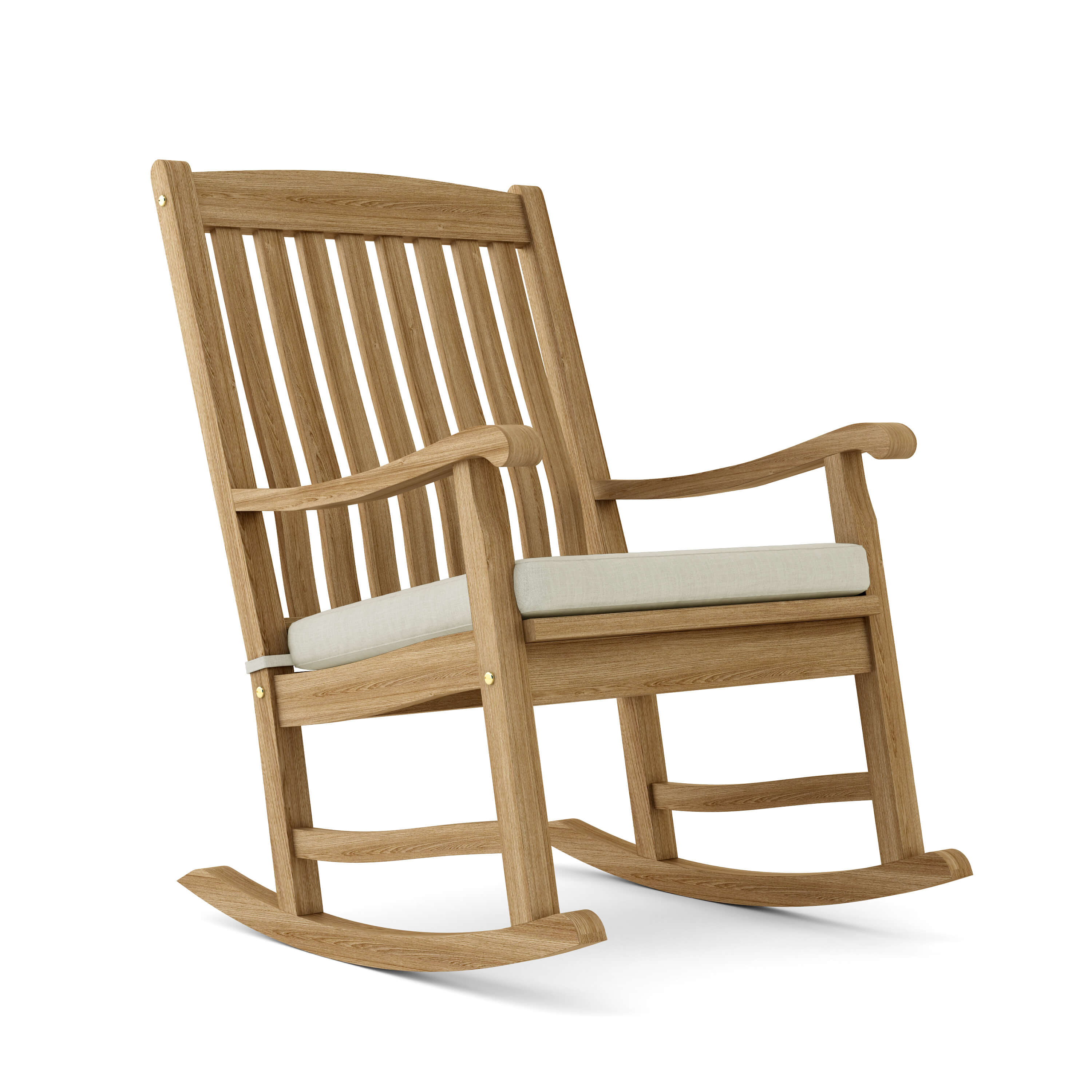 Anderson Teak Ipanema Rocking Armchair – Curved Teak Outdoor Rocker
