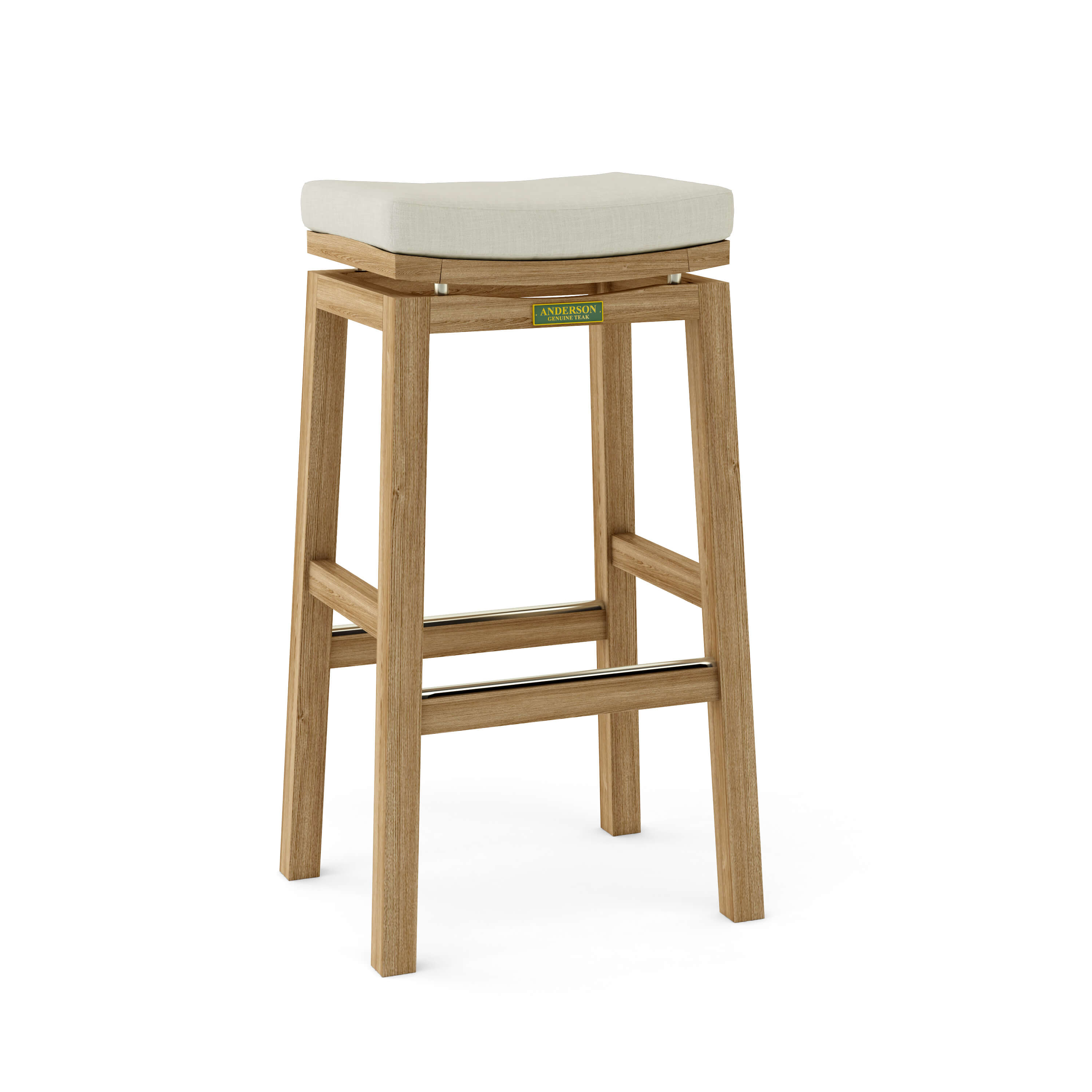 Anderson Teak Winston Backless Bar Chair – Teak Outdoor Bar Stool