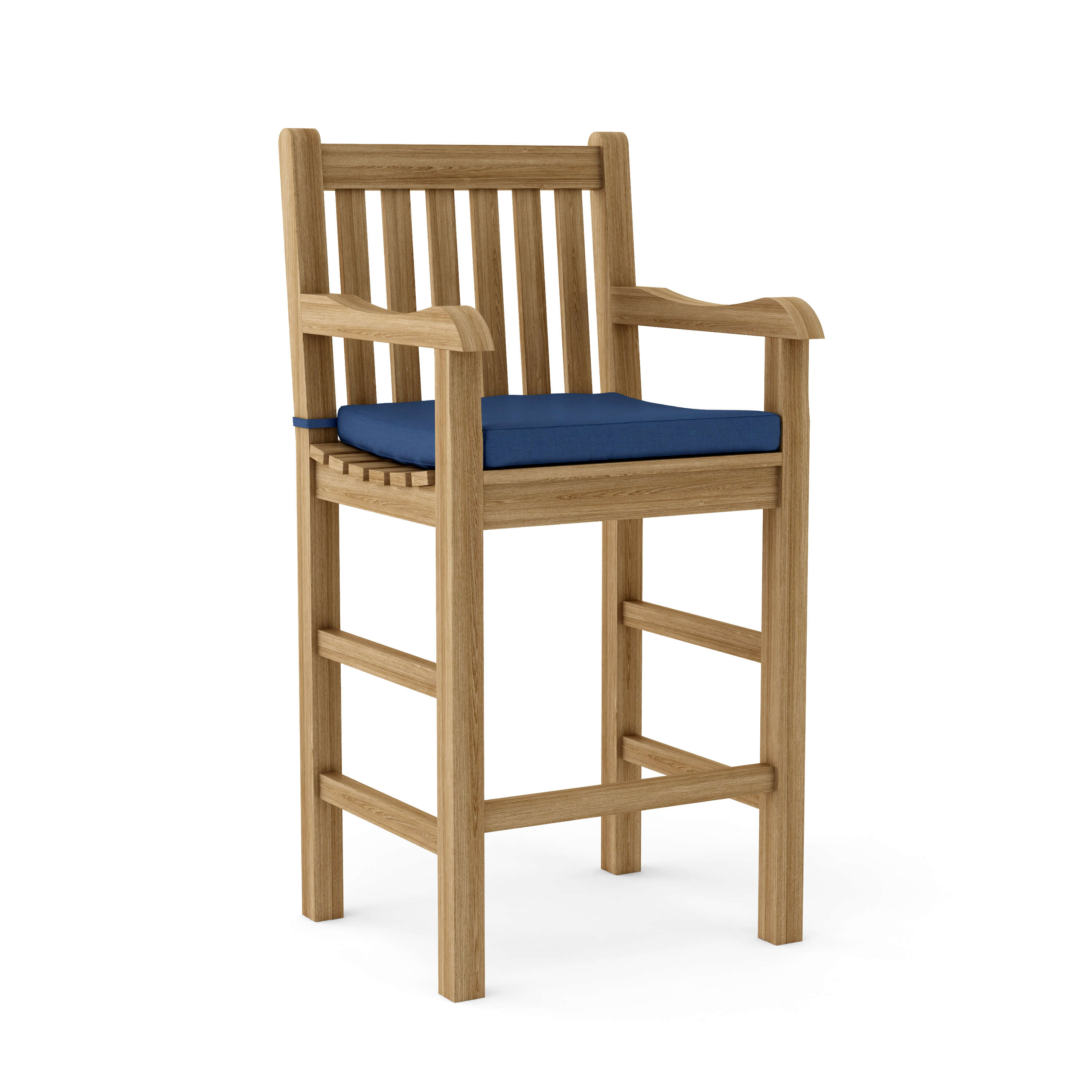 Anderson Teak Classic Bar Armchair – Solid Teak Outdoor Bar Seating