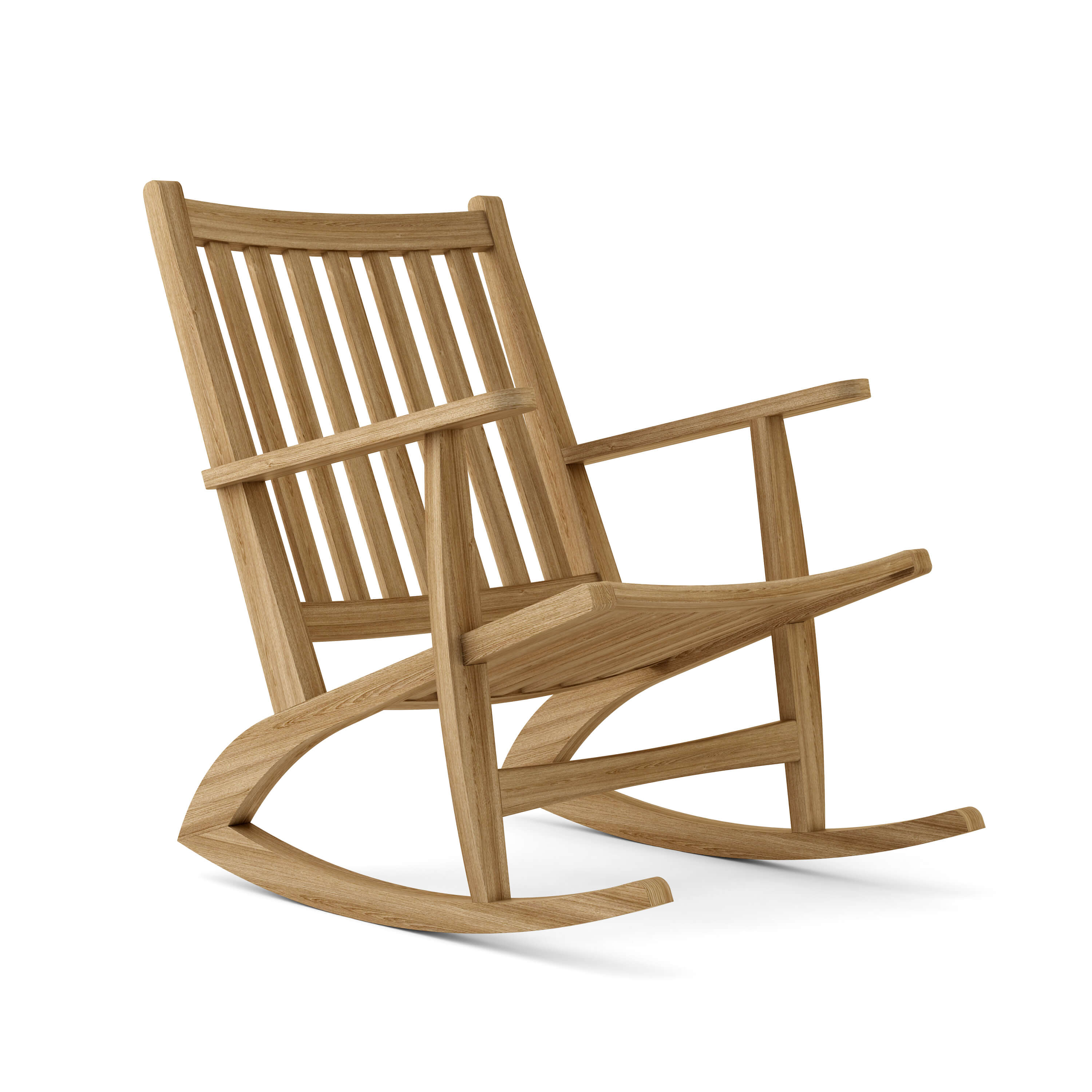 Anderson Teak Modern Rocking Armchair – Contemporary Teak Outdoor Rocker