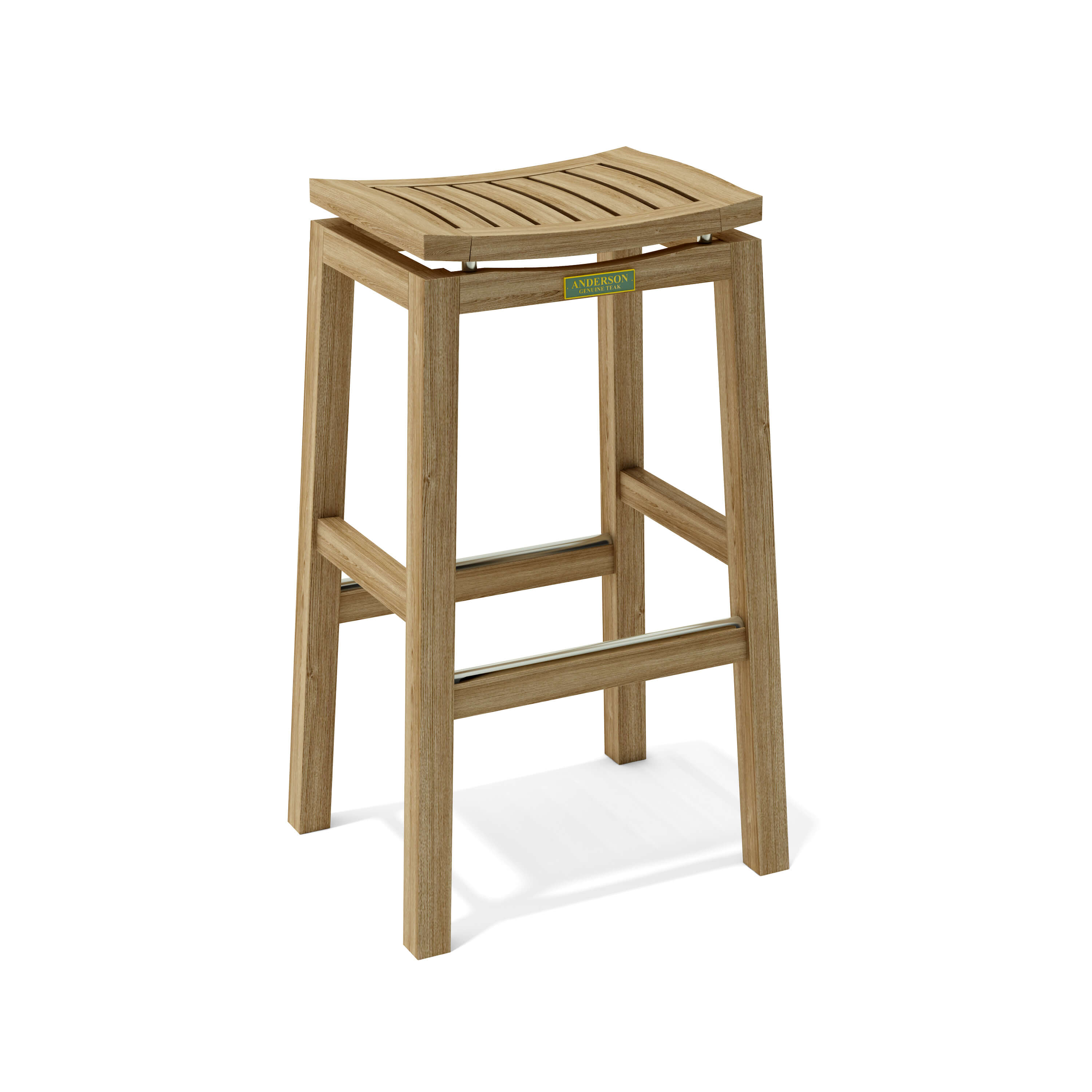 Anderson Teak Winston Backless Bar Chair – Teak Outdoor Bar Stool