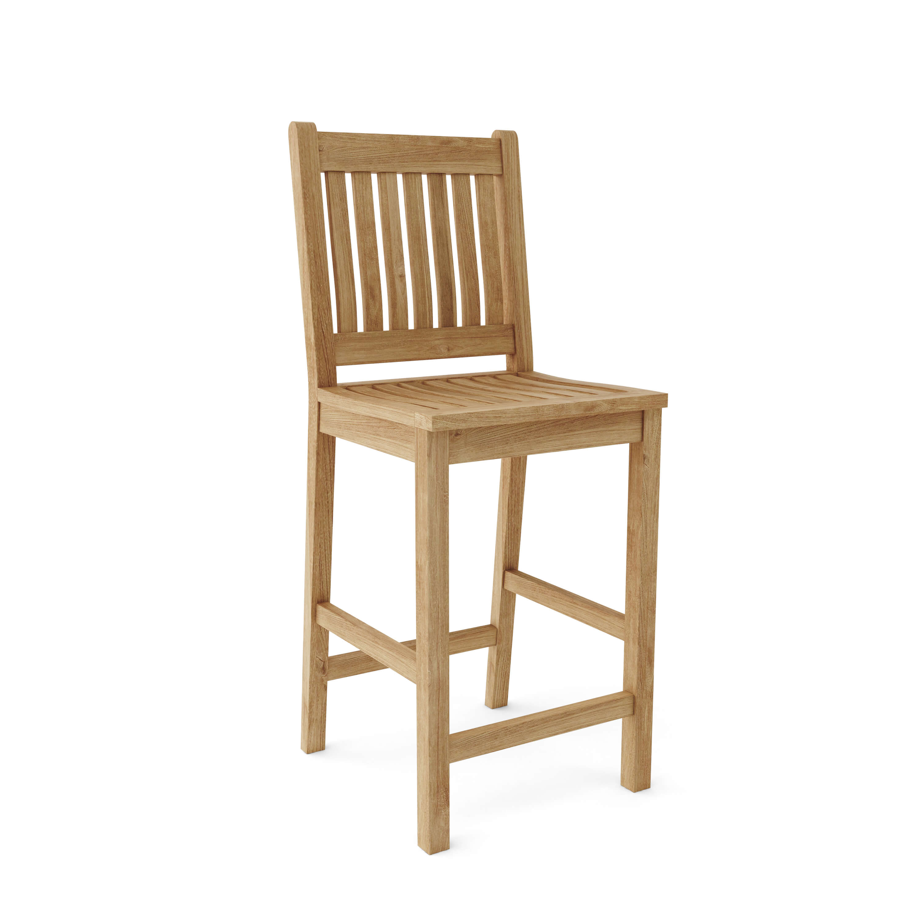 Anderson Teak Avalon Bar Chair – Teak Outdoor Bar Height Seating