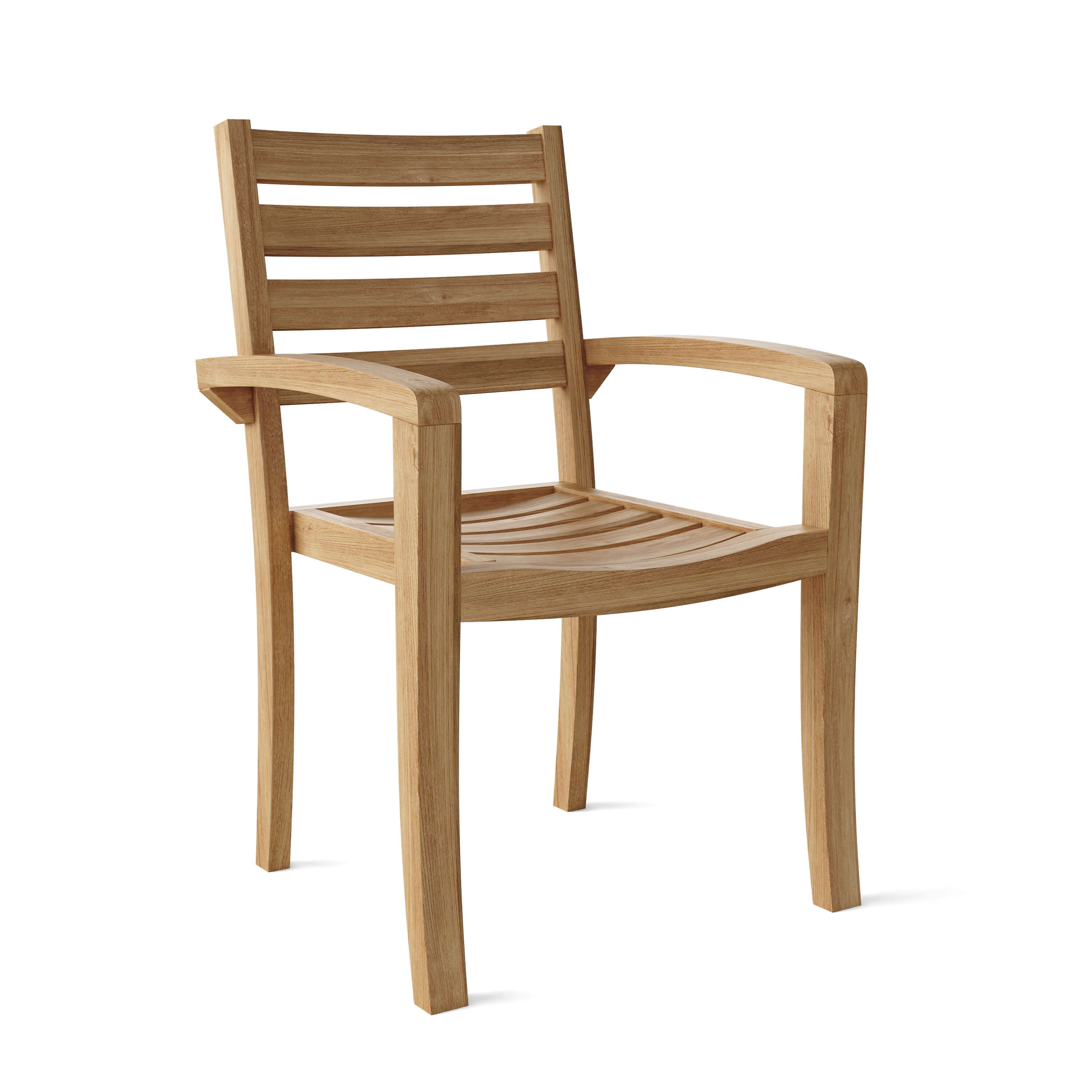 Anderson Teak Catalina Stacking Armchair (4-PCS) – Solid Teak Outdoor Seating