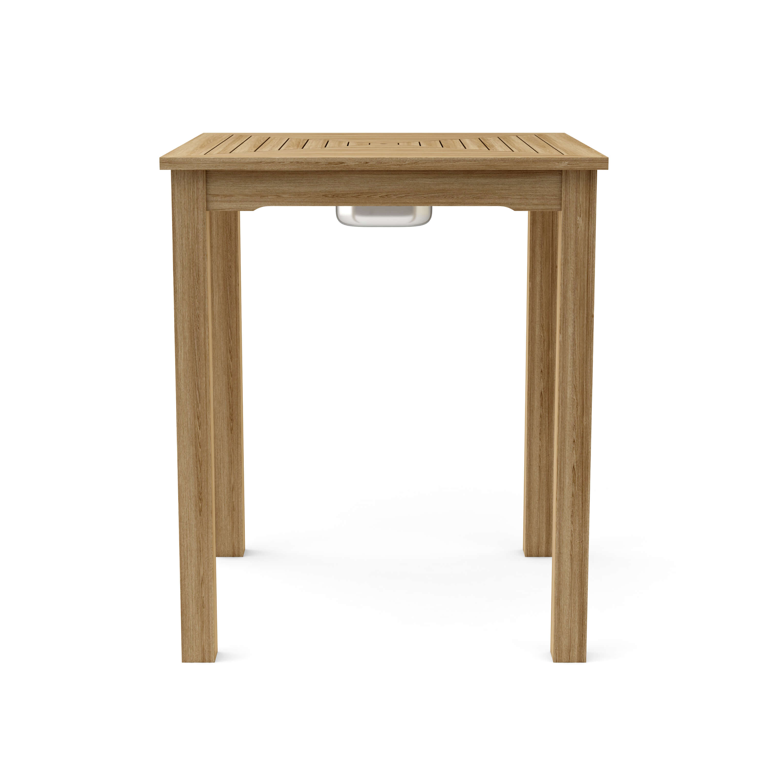 Anderson Teak Chatsworth Ice Chiller Bar Table – Teak Outdoor Patio Bar Table