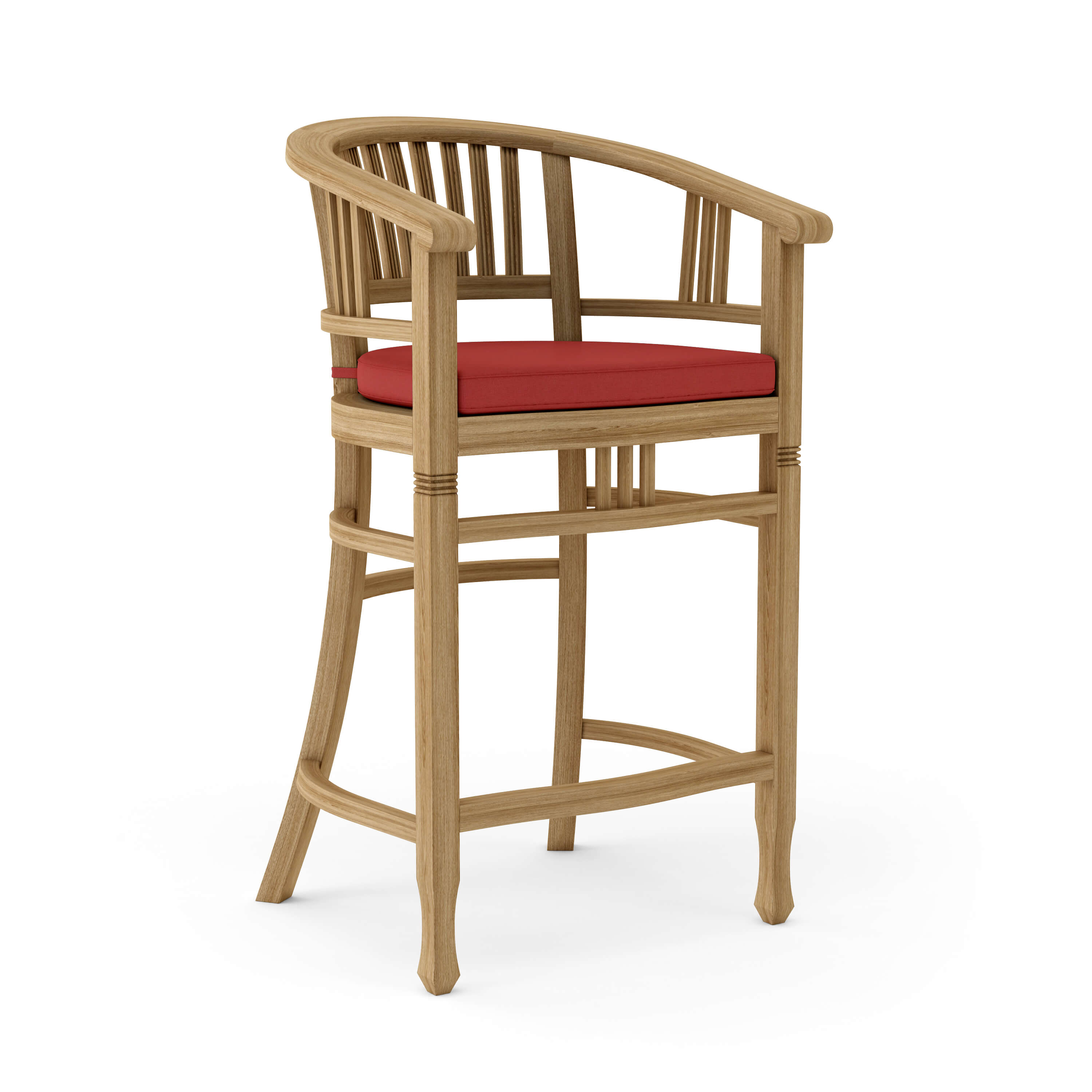 Anderson Teak Captain Bar Chair – Solid Teak Outdoor Bar Seating