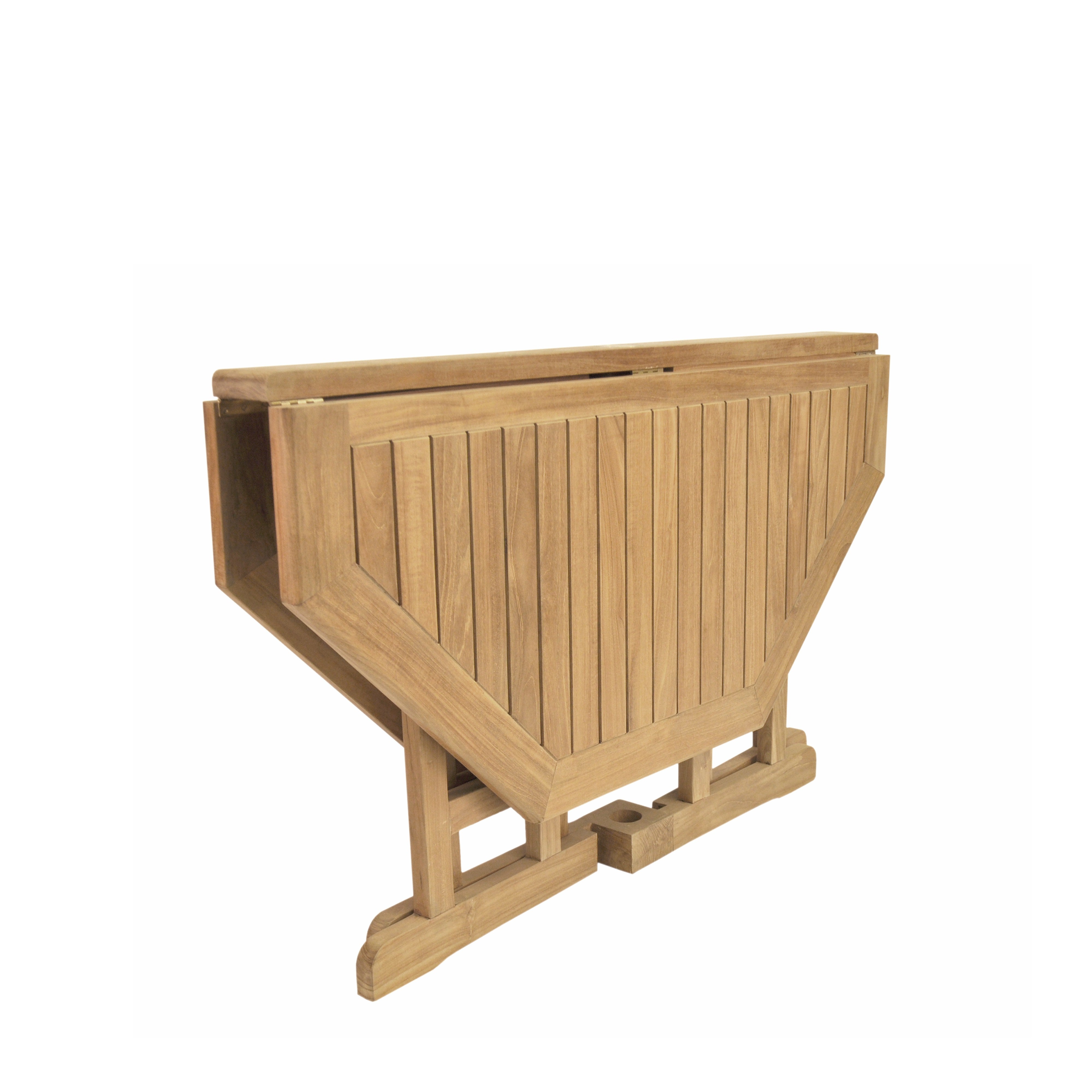 Anderson Teak Butterfly 47″ Octagonal Folding Table – Solid Teak Outdoor Patio Table