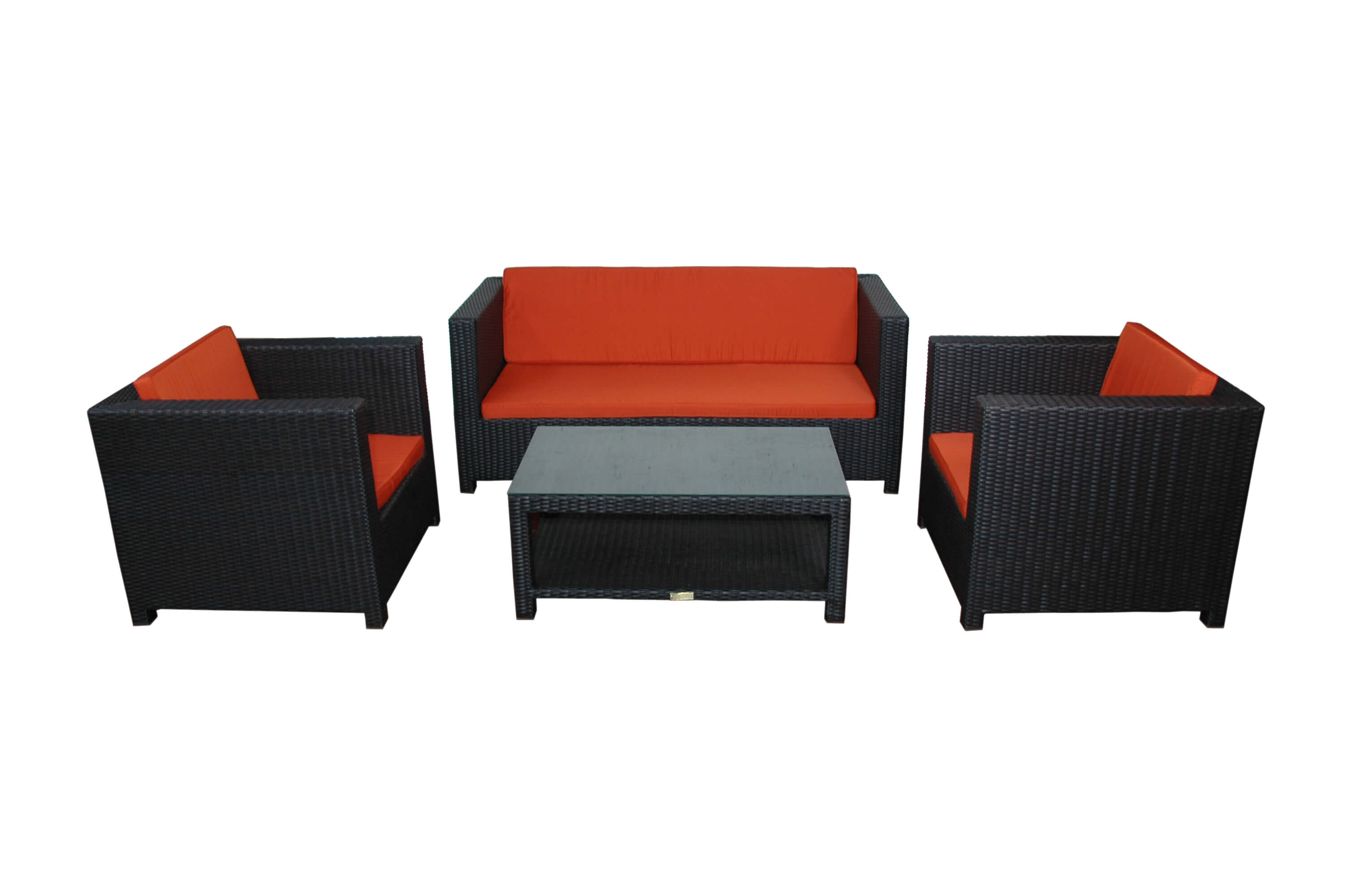 Anderson Teak Coto de Casa 4-Piece Outdoor Deep Seating Set Wicker Conversation Set
