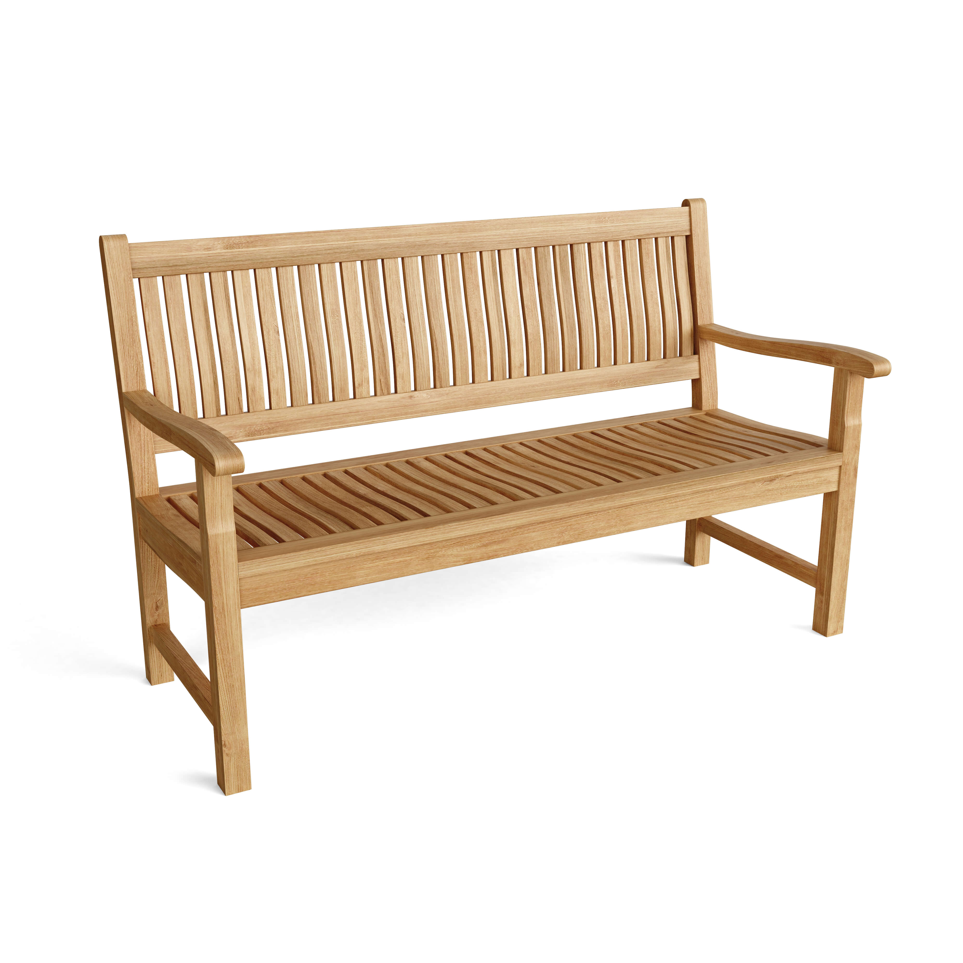 Anderson Teak Del-Amo 3-Seater Bench – Solid Teak Outdoor Garden Bench
