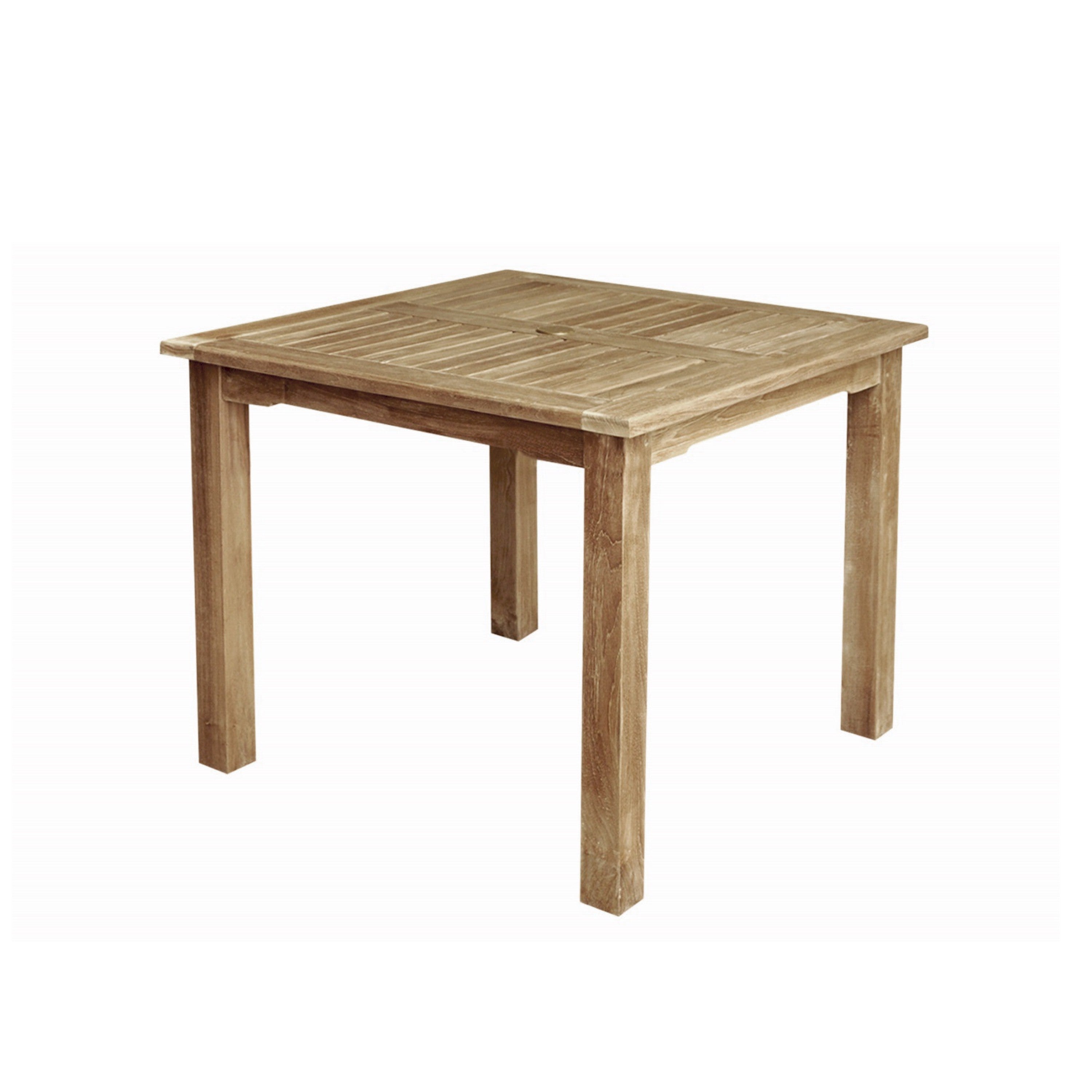 Anderson Teak Bahama 35″ Square Bistro Table – Solid Teak Outdoor Patio Table
