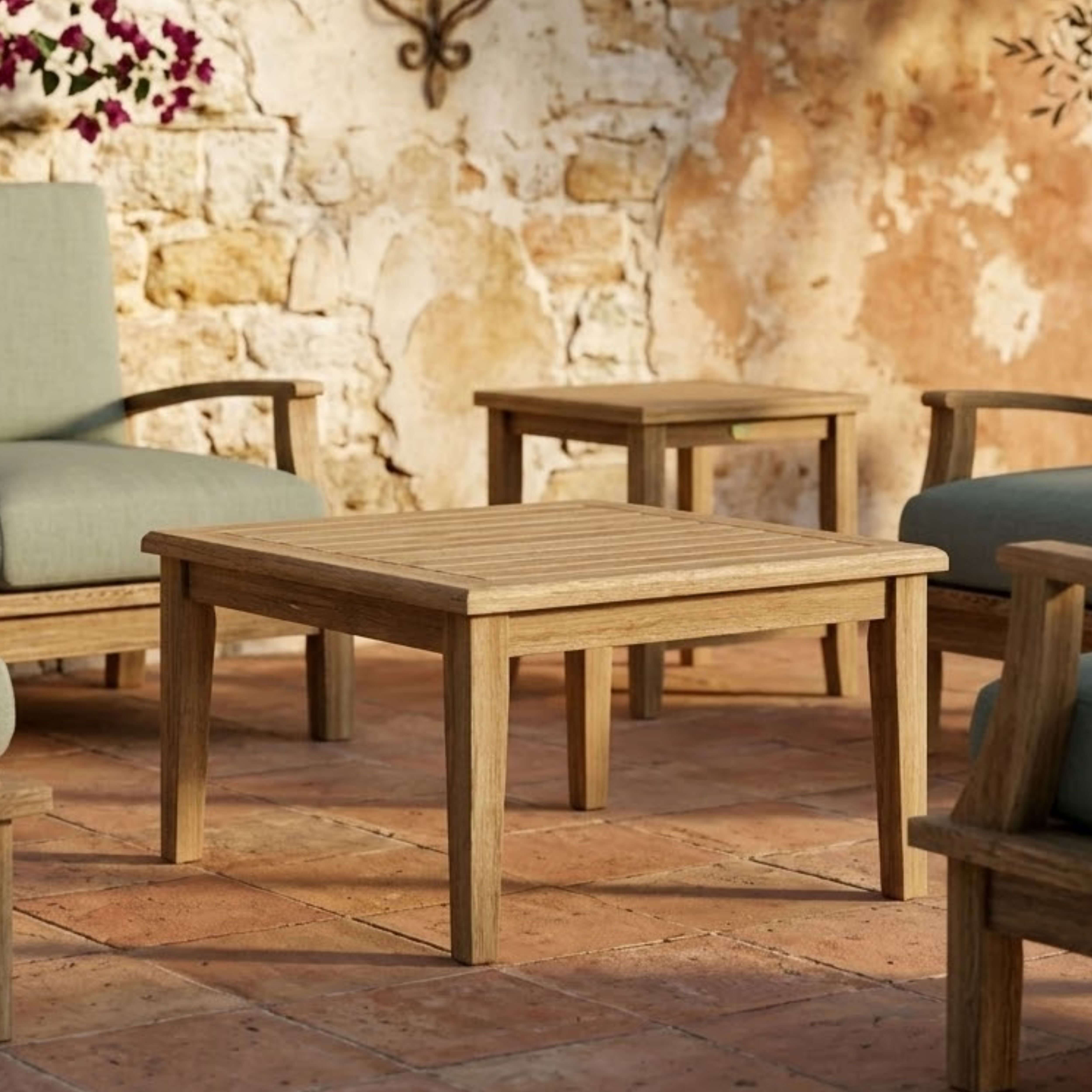 Anderson Teak Brianna 32″ Square Coffee Table – Solid Teak Outdoor Patio Table